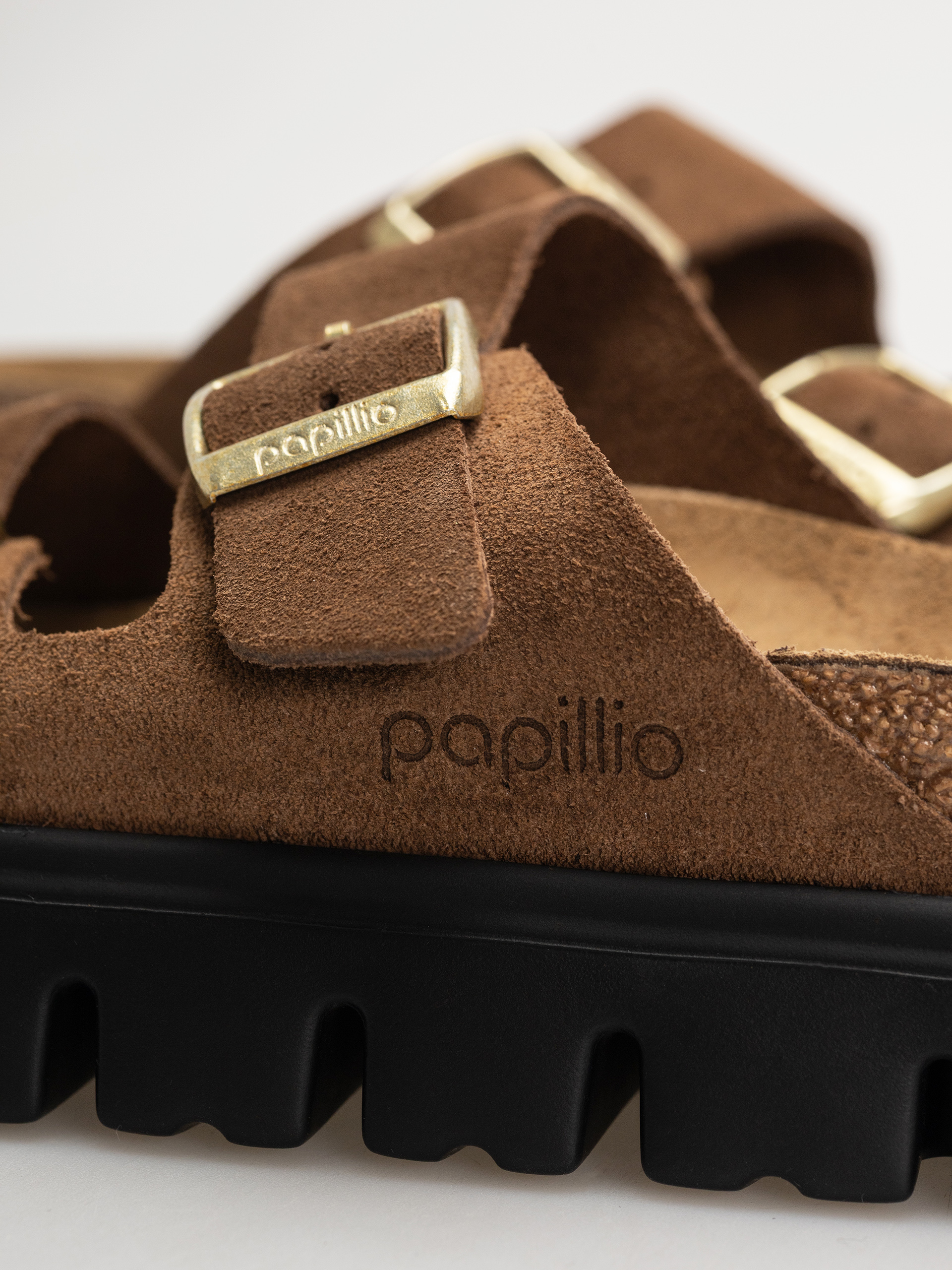 Чехли Birkenstock Arizona Chunky Suede Narrow Wmn (dark tea/black)