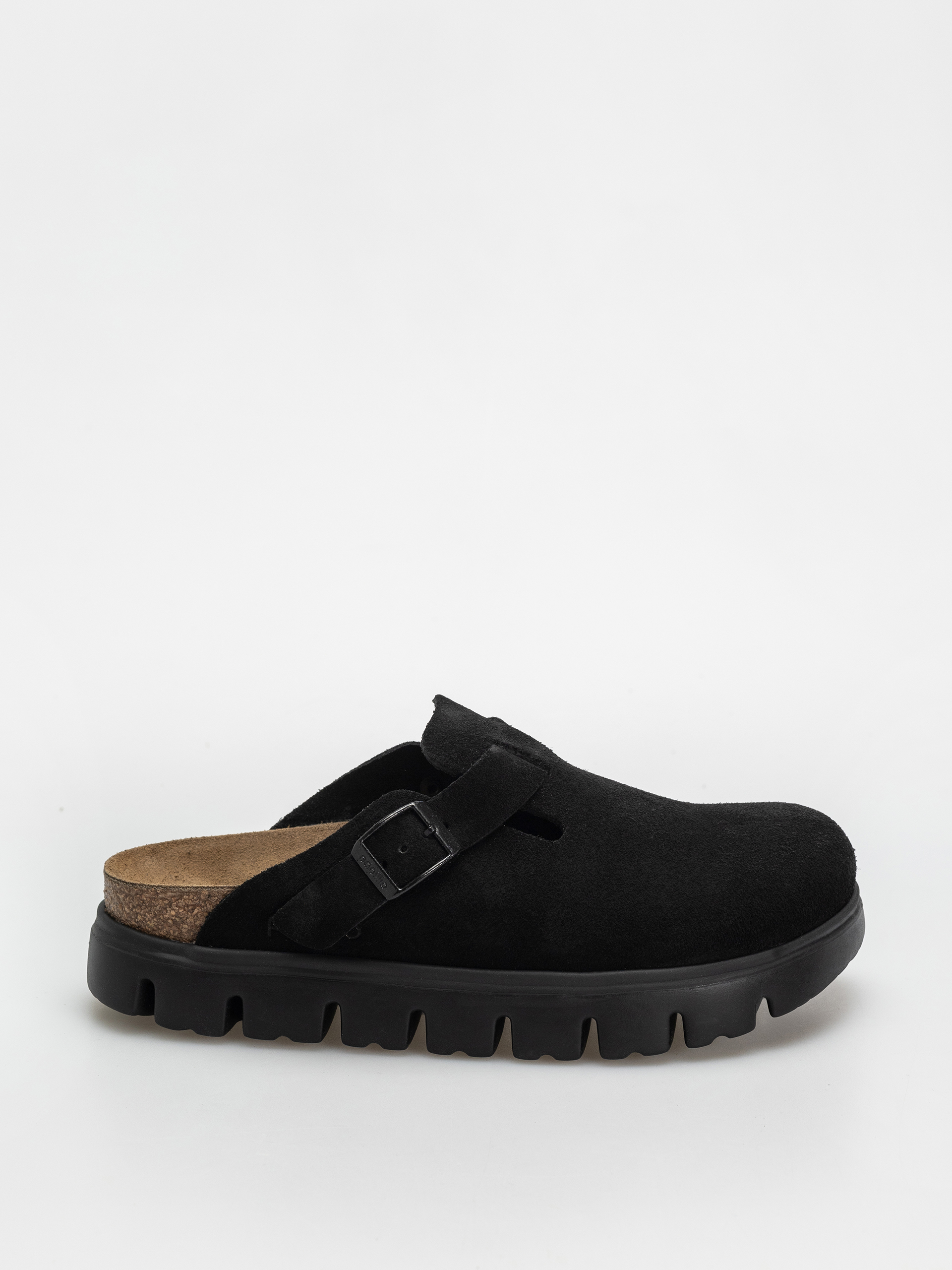 u0427u0435u0445u043bu0438 Birkenstock Boston Chunky Suede Narrow Wmn (black/black)