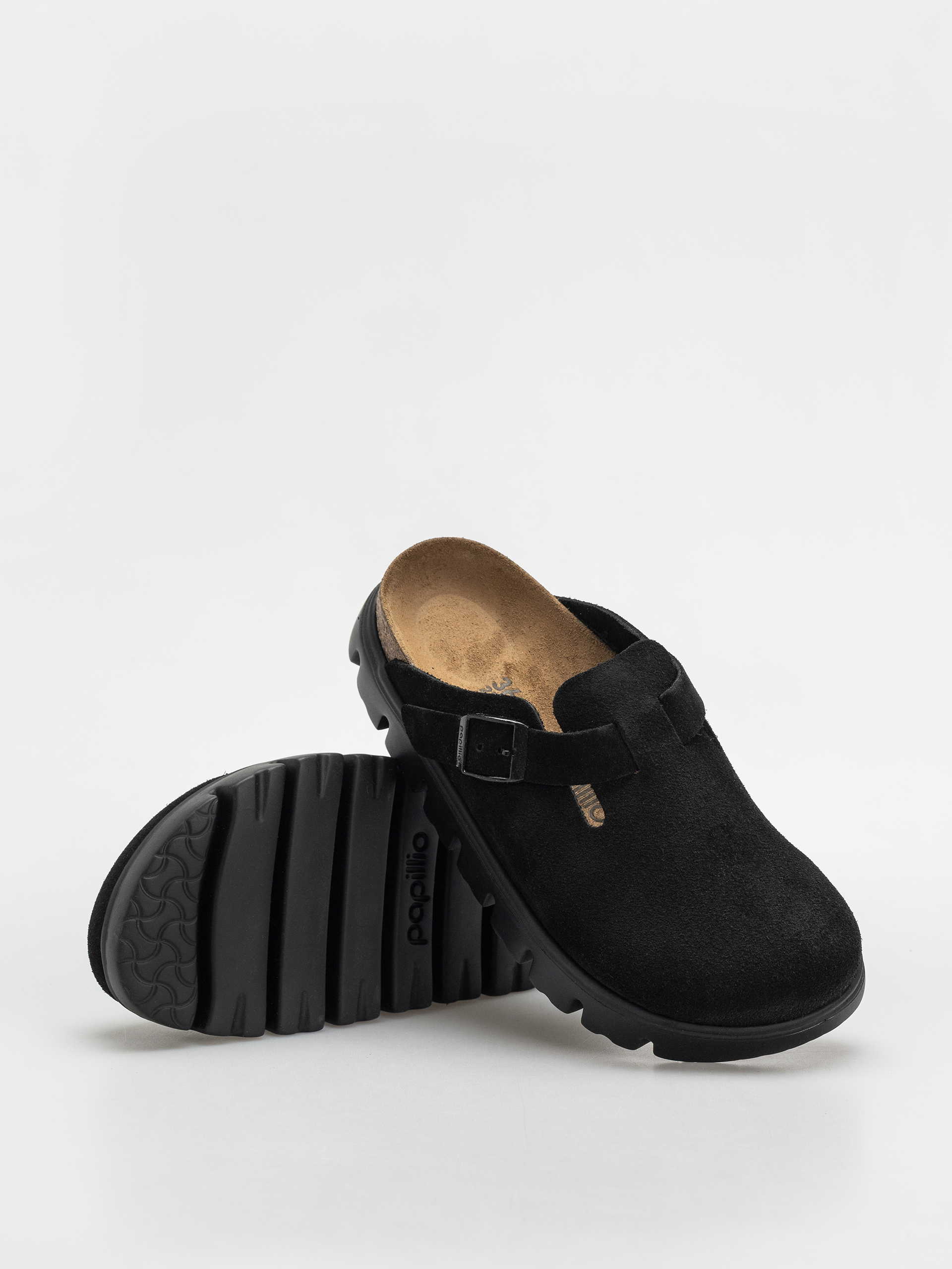 Чехли Birkenstock Boston Chunky Suede Narrow Wmn (black/black)