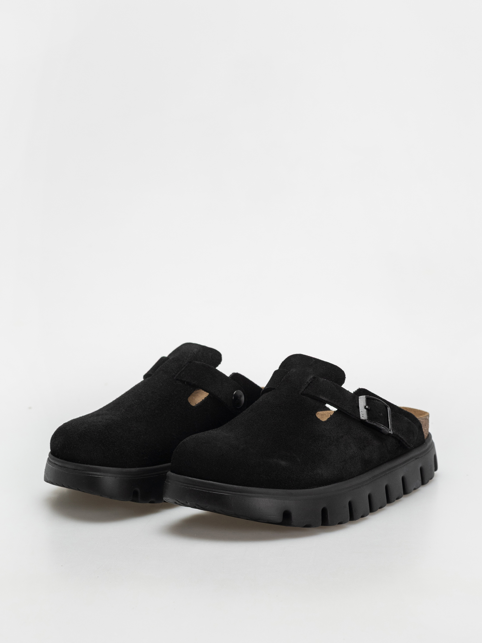 Чехли Birkenstock Boston Chunky Suede Narrow Wmn (black/black)