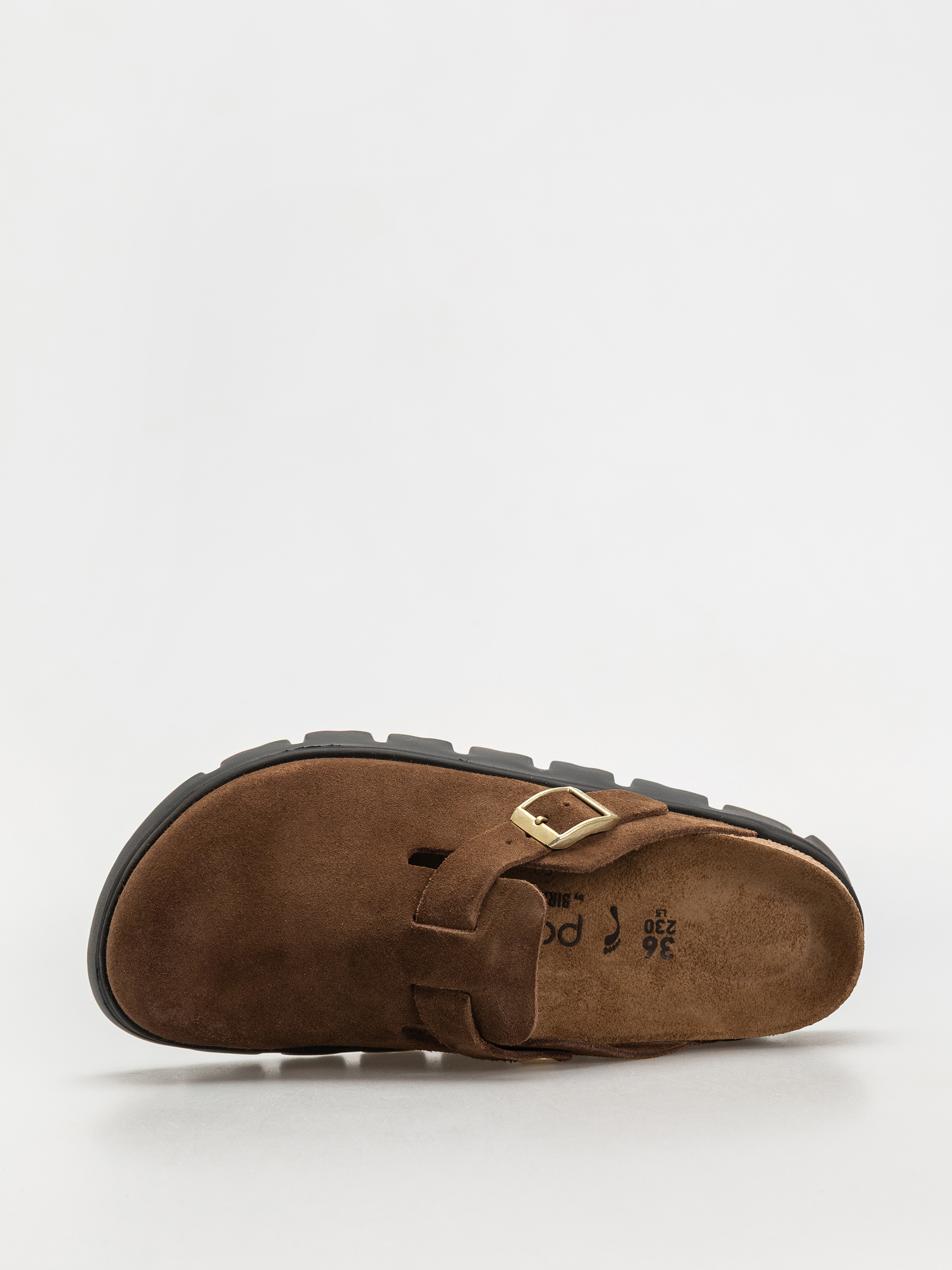 Чехли Birkenstock Boston Chunky Suede Narrow Wmn (dark tea/black)
