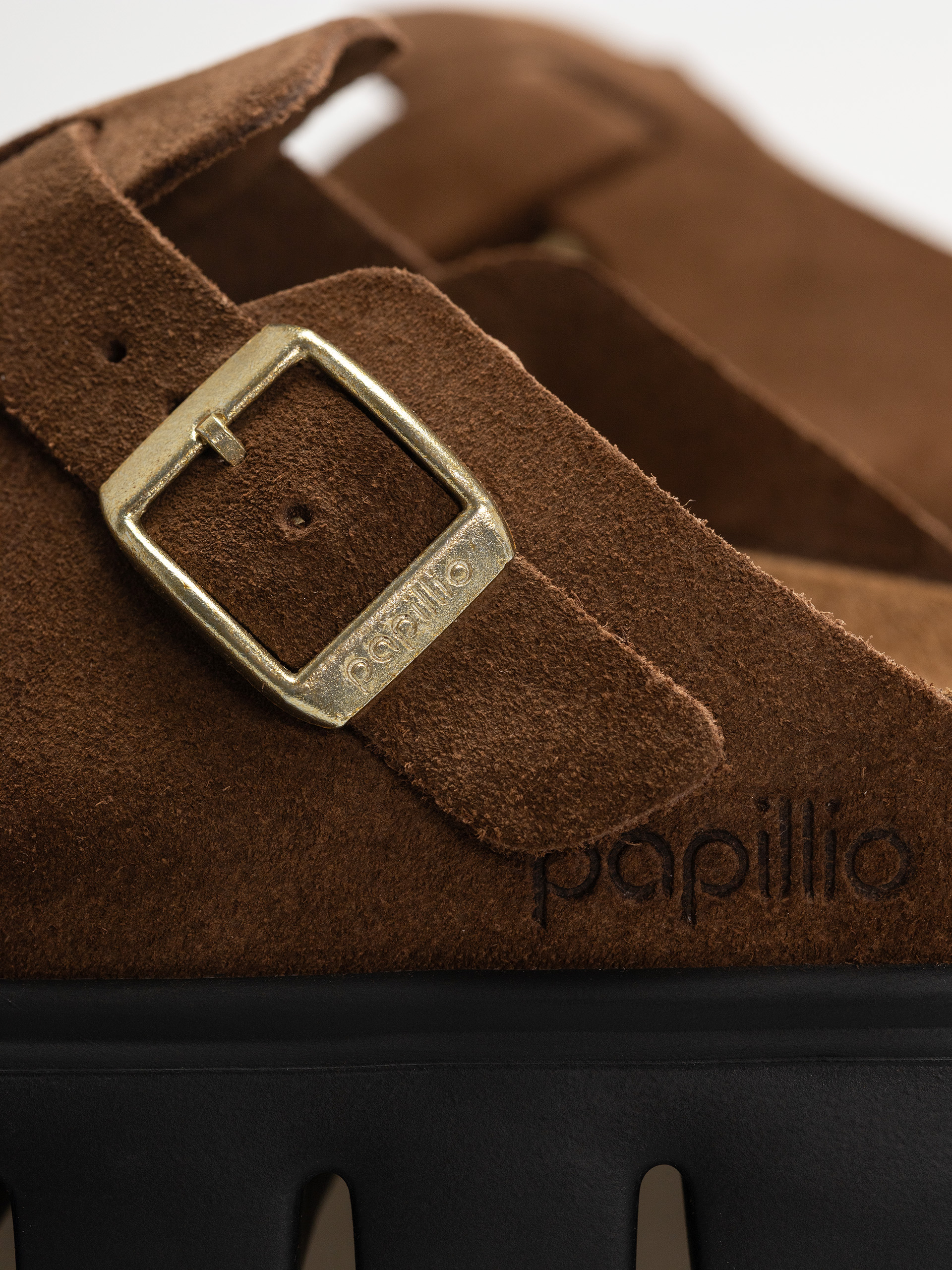 Чехли Birkenstock Boston Chunky Suede Narrow Wmn (dark tea/black)