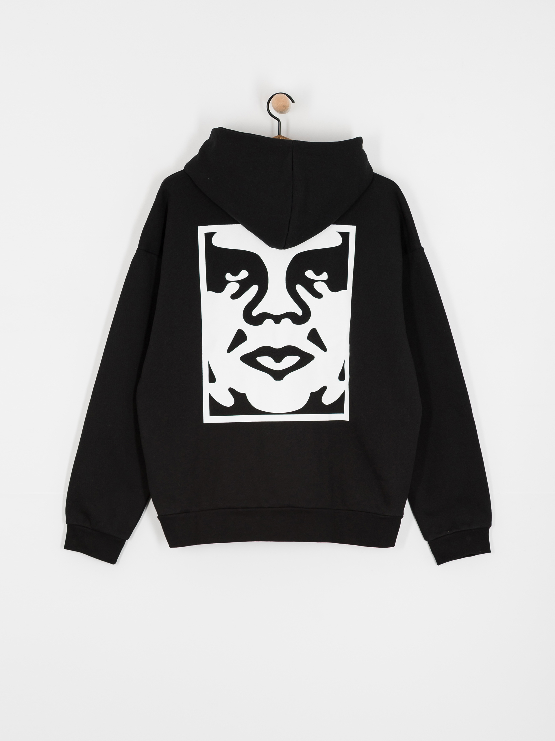 Суитшърт с качулка OBEY Bold Icon Extra Heavy HD (black)