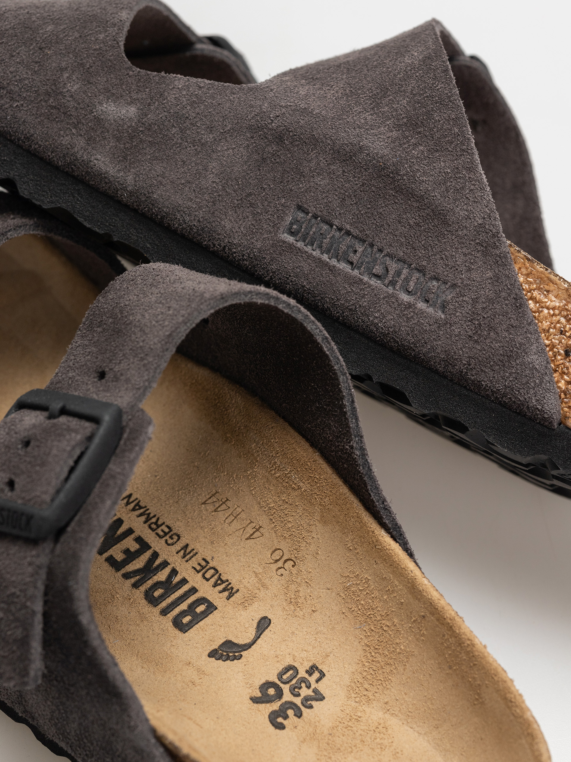 Чехли Birkenstock Arizona Suede Leather Narrow Wmn (velvet grey)