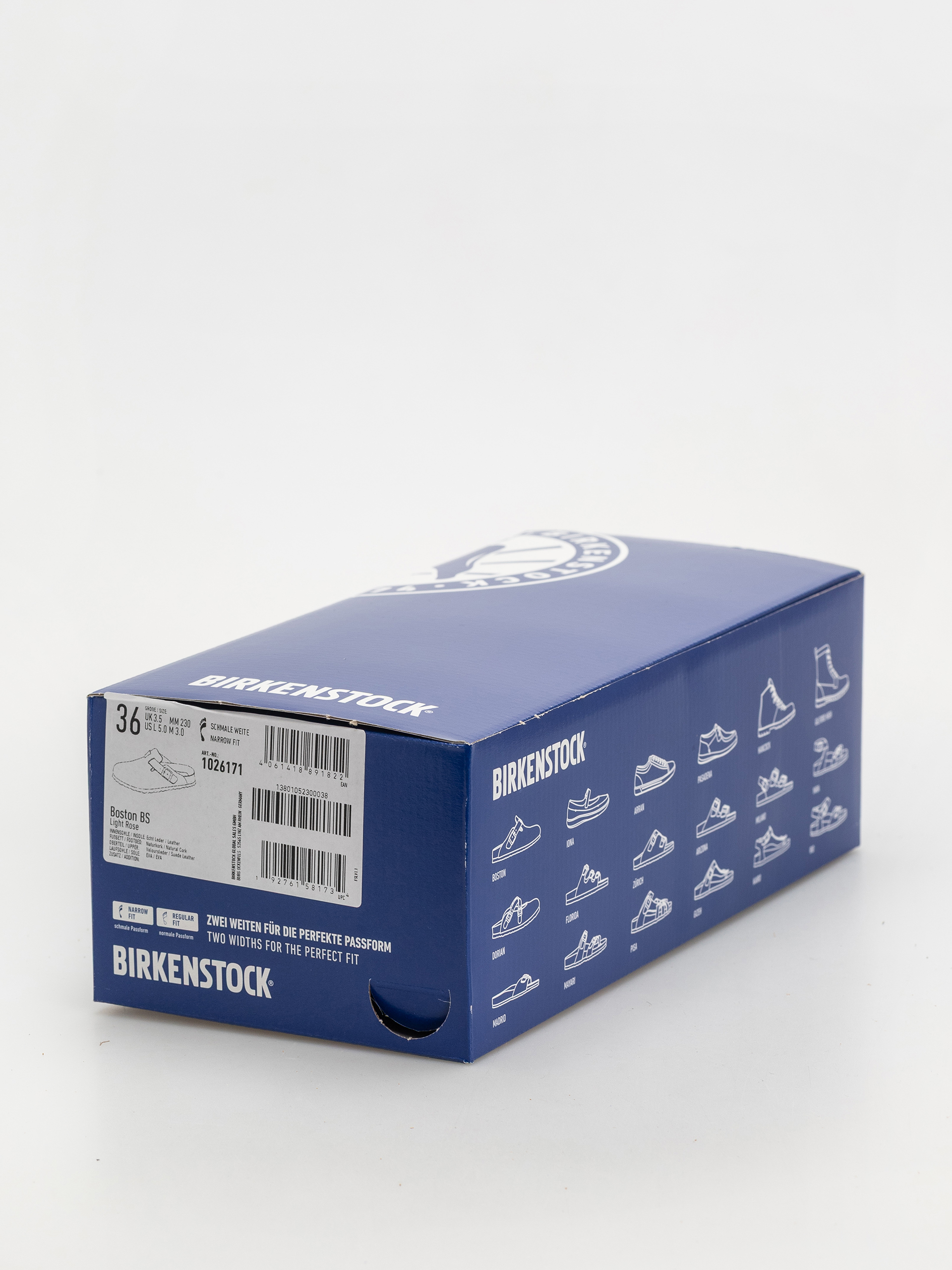 Чехли Birkenstock Boston Suede Leather Narrow Wmn (light rose)