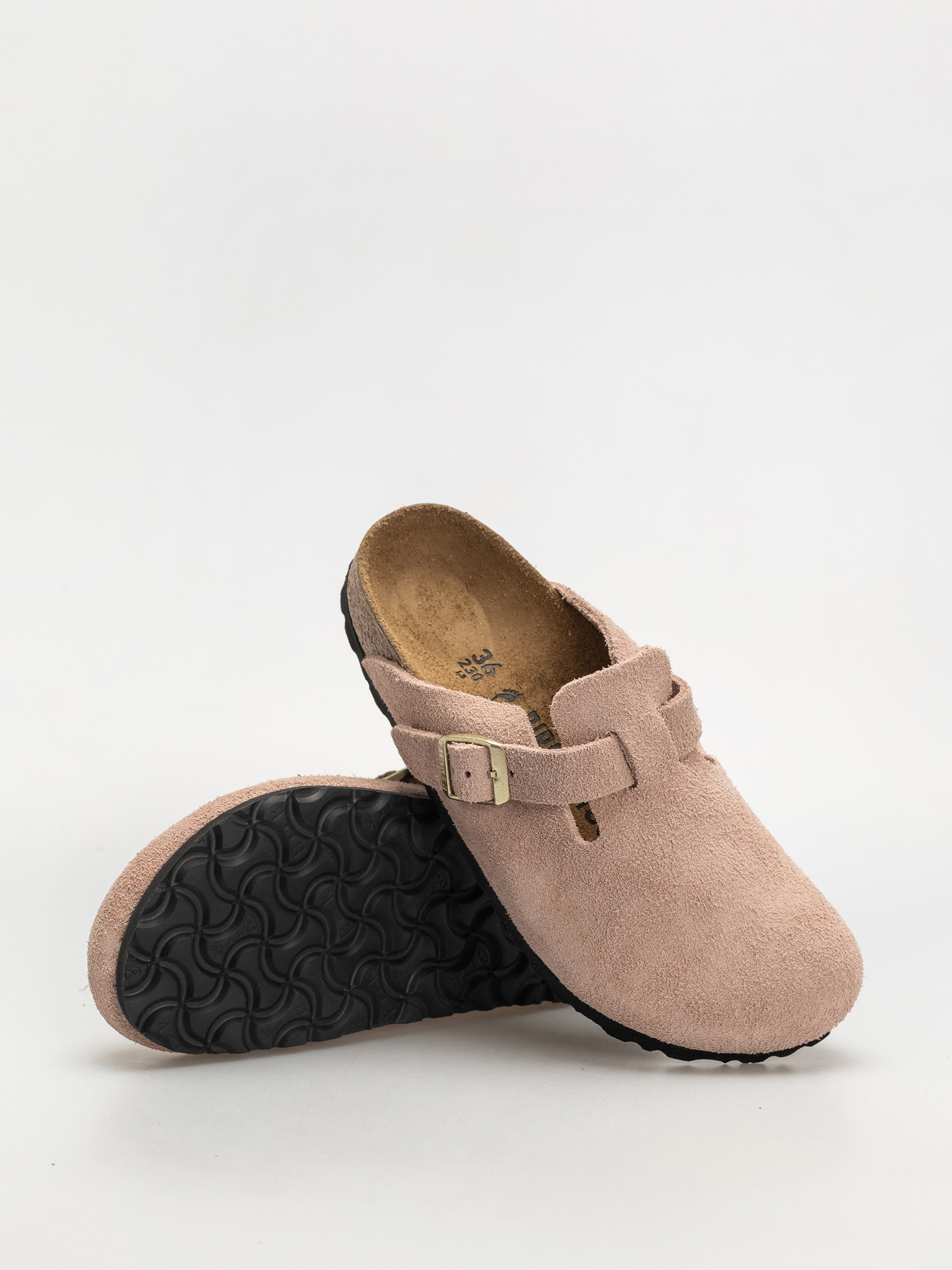 Чехли Birkenstock Boston Suede Leather Narrow Wmn (light rose)