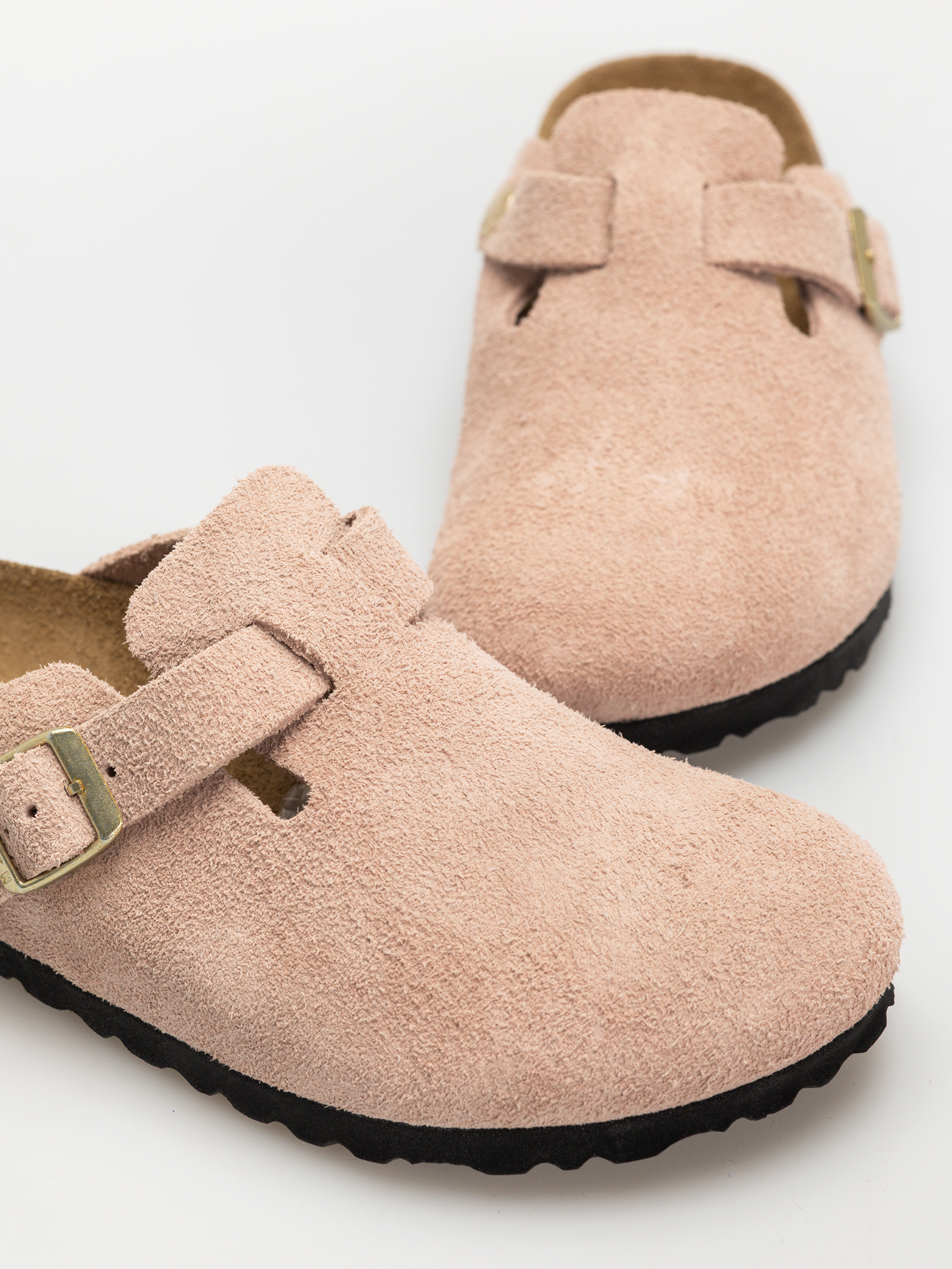 Чехли Birkenstock Boston Suede Leather Narrow Wmn (light rose)