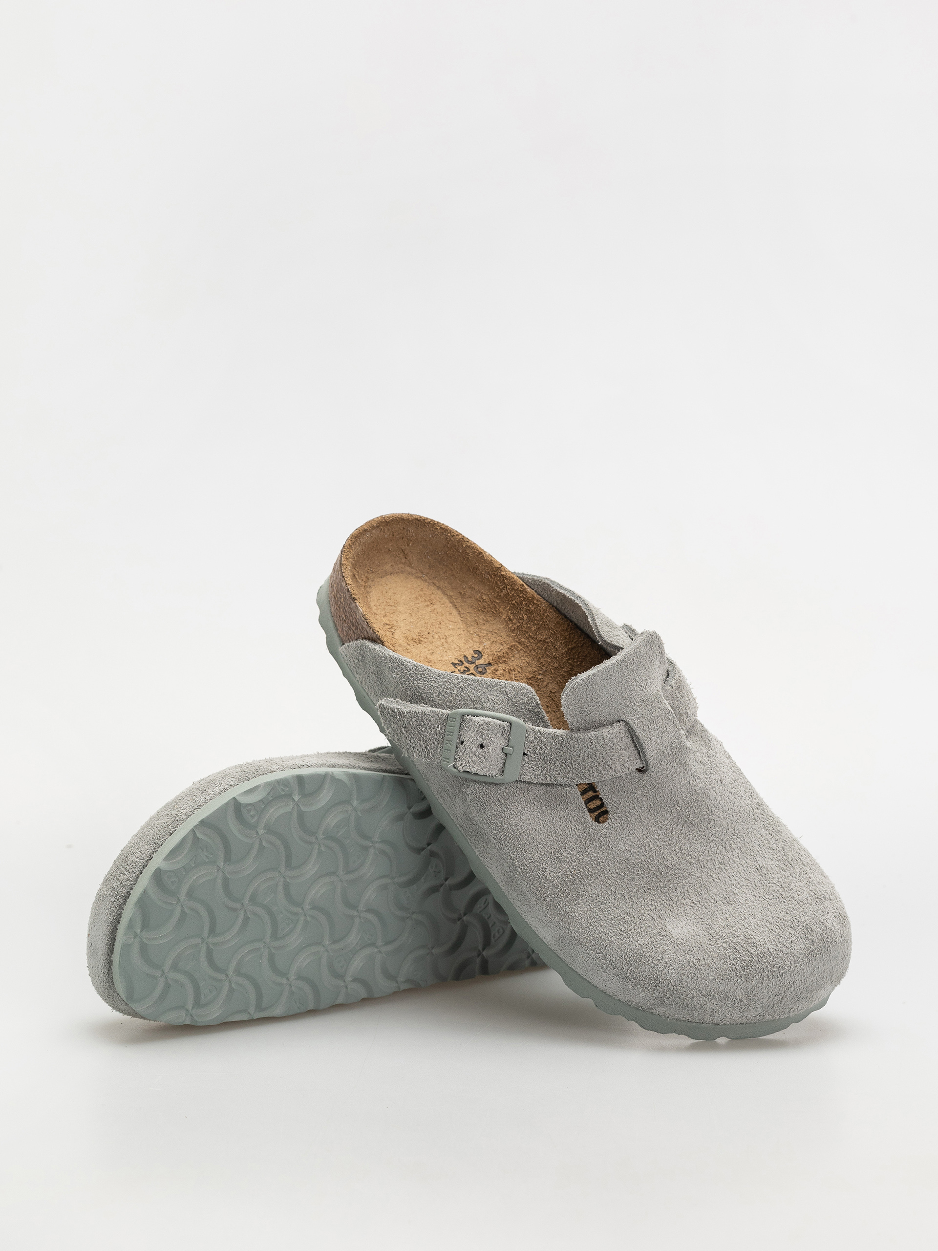 Чехли Birkenstock Boston Suede Leather Narrow Wmn (pure sage)