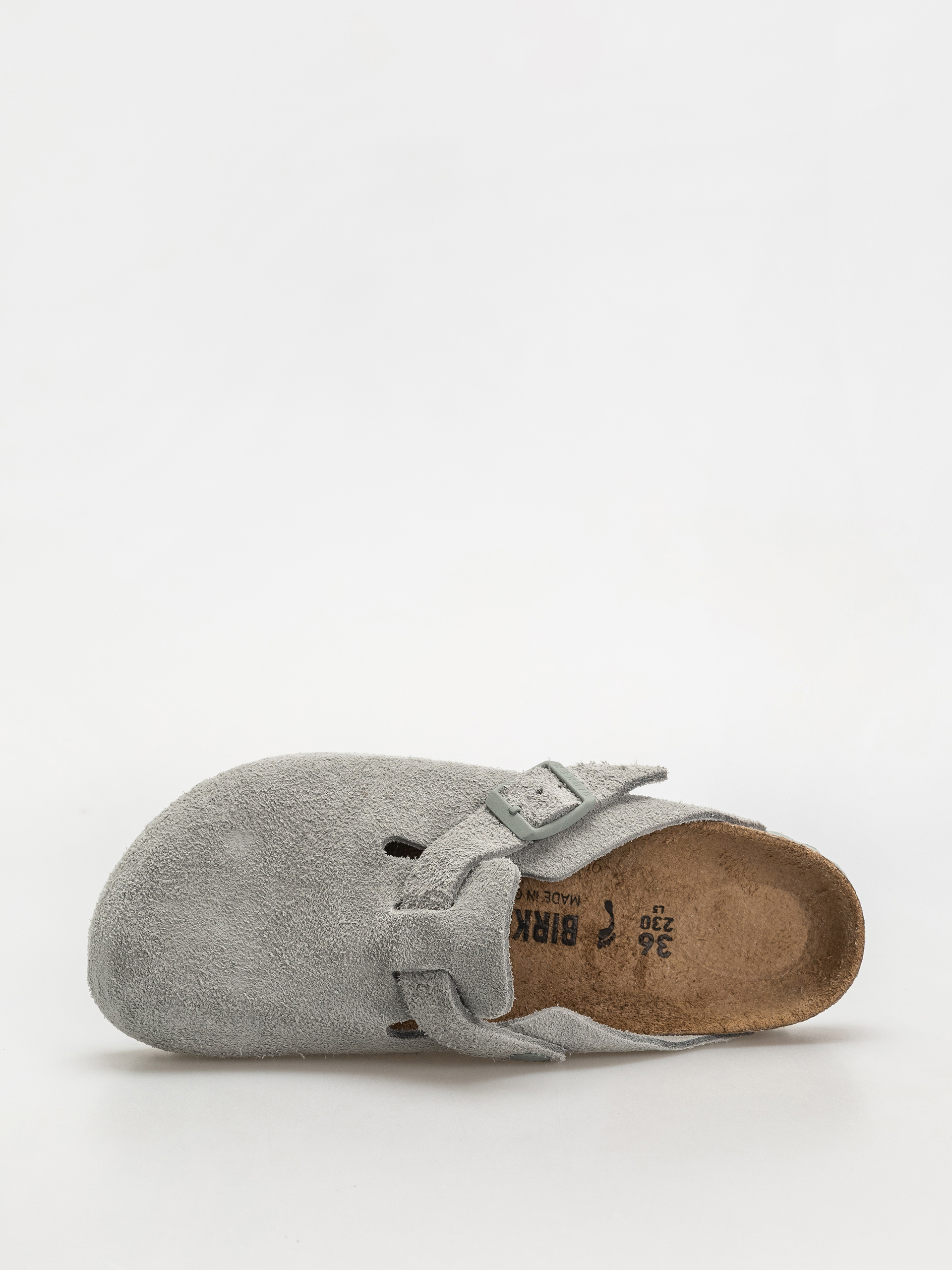 Чехли Birkenstock Boston Suede Leather Narrow Wmn (pure sage)