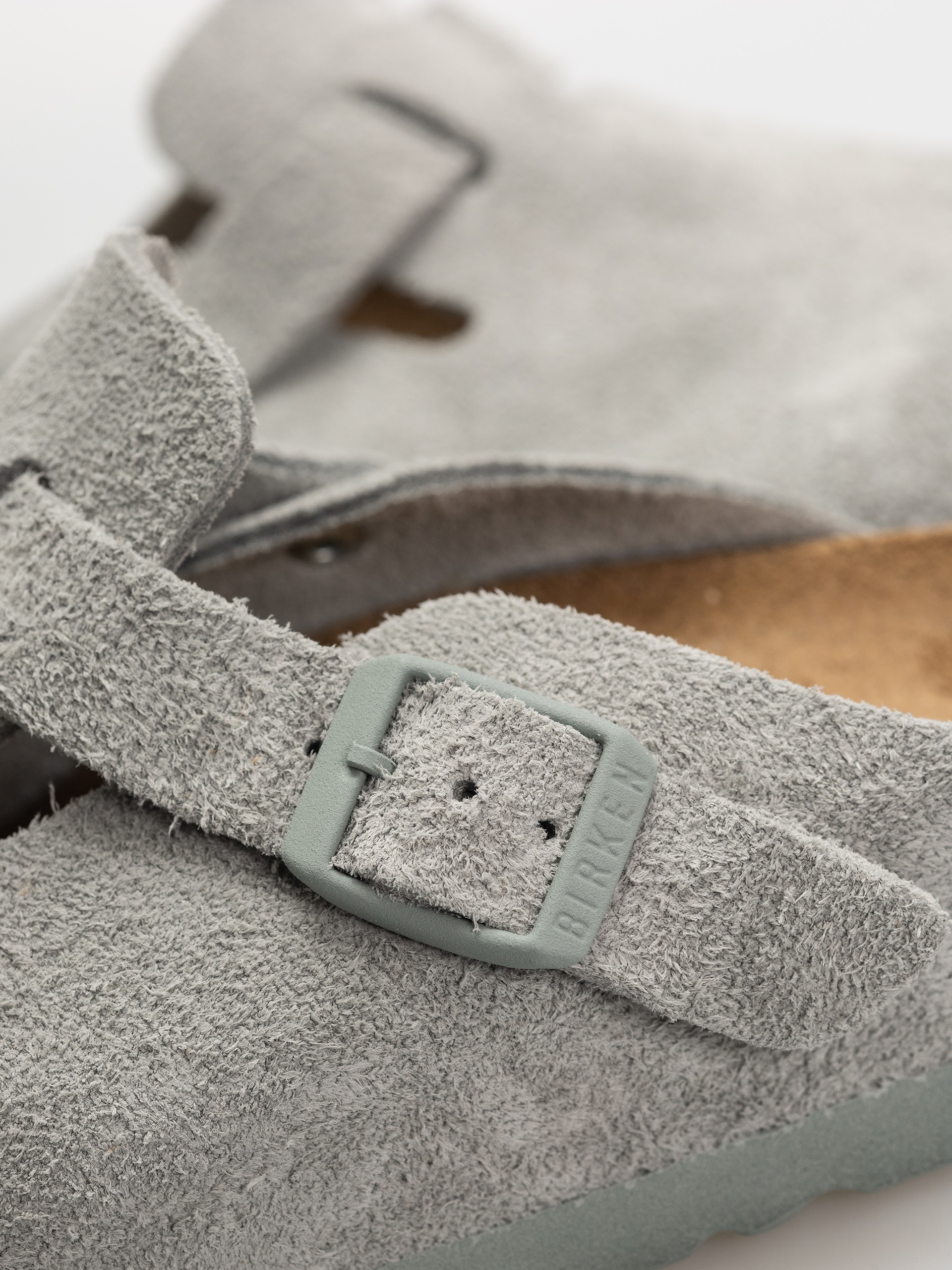 Чехли Birkenstock Boston Suede Leather Narrow Wmn (pure sage)