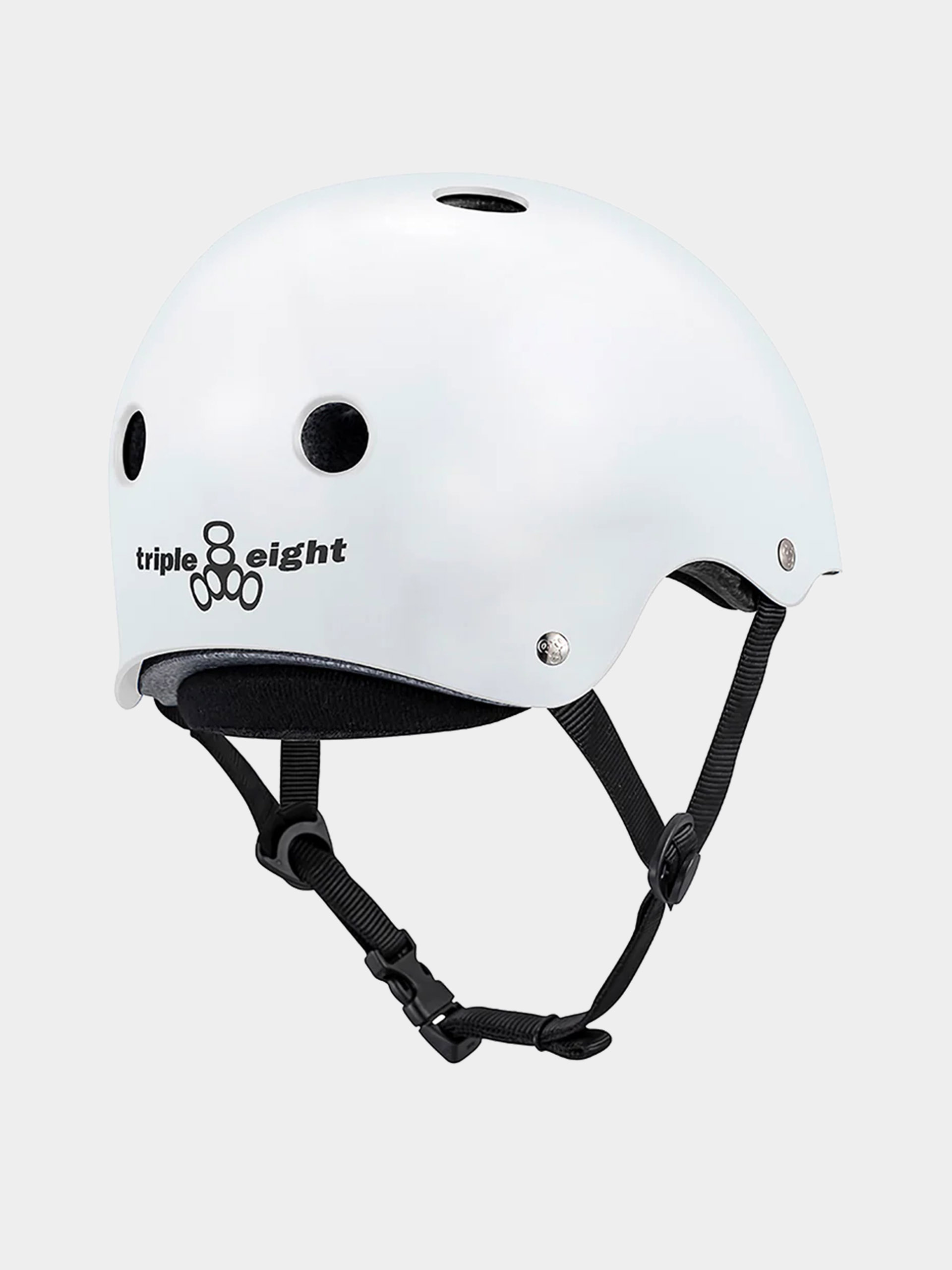 Каска Triple Eight Deep Cover Helmet (white glossy)