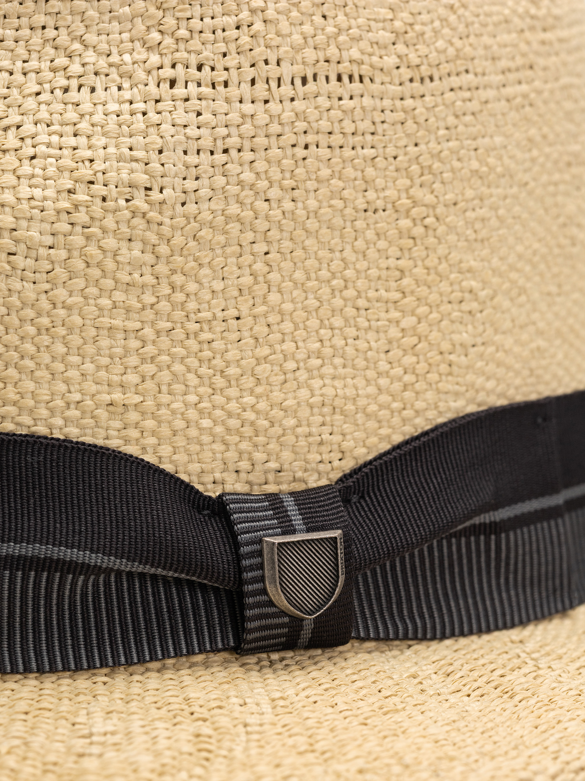 Шапка с периферия Brixton Roma Straw Fedora (natural/black)