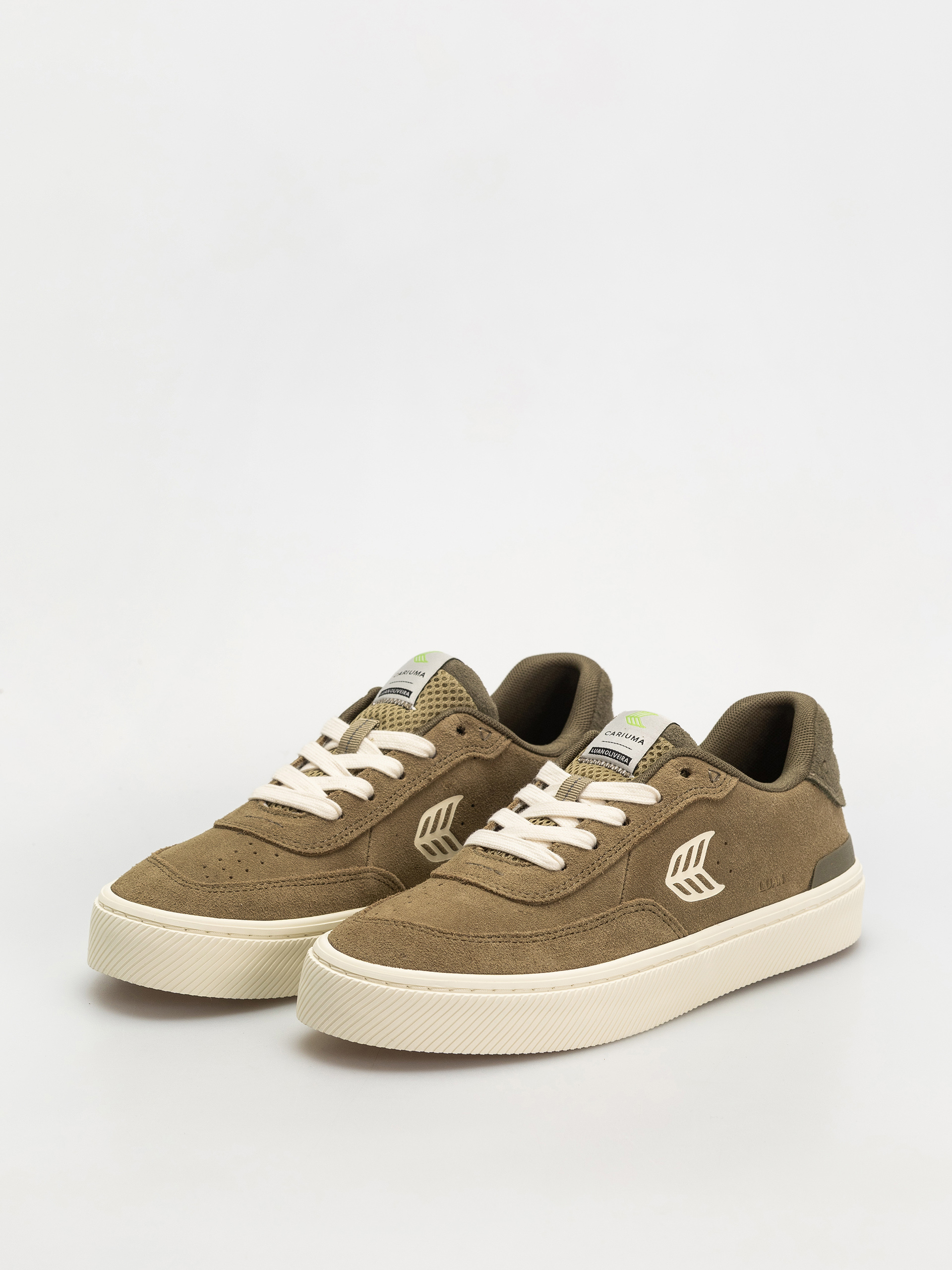 Обувки Cariuma Luan Pro Wmn (olive green suede ivory logo burnt olive)