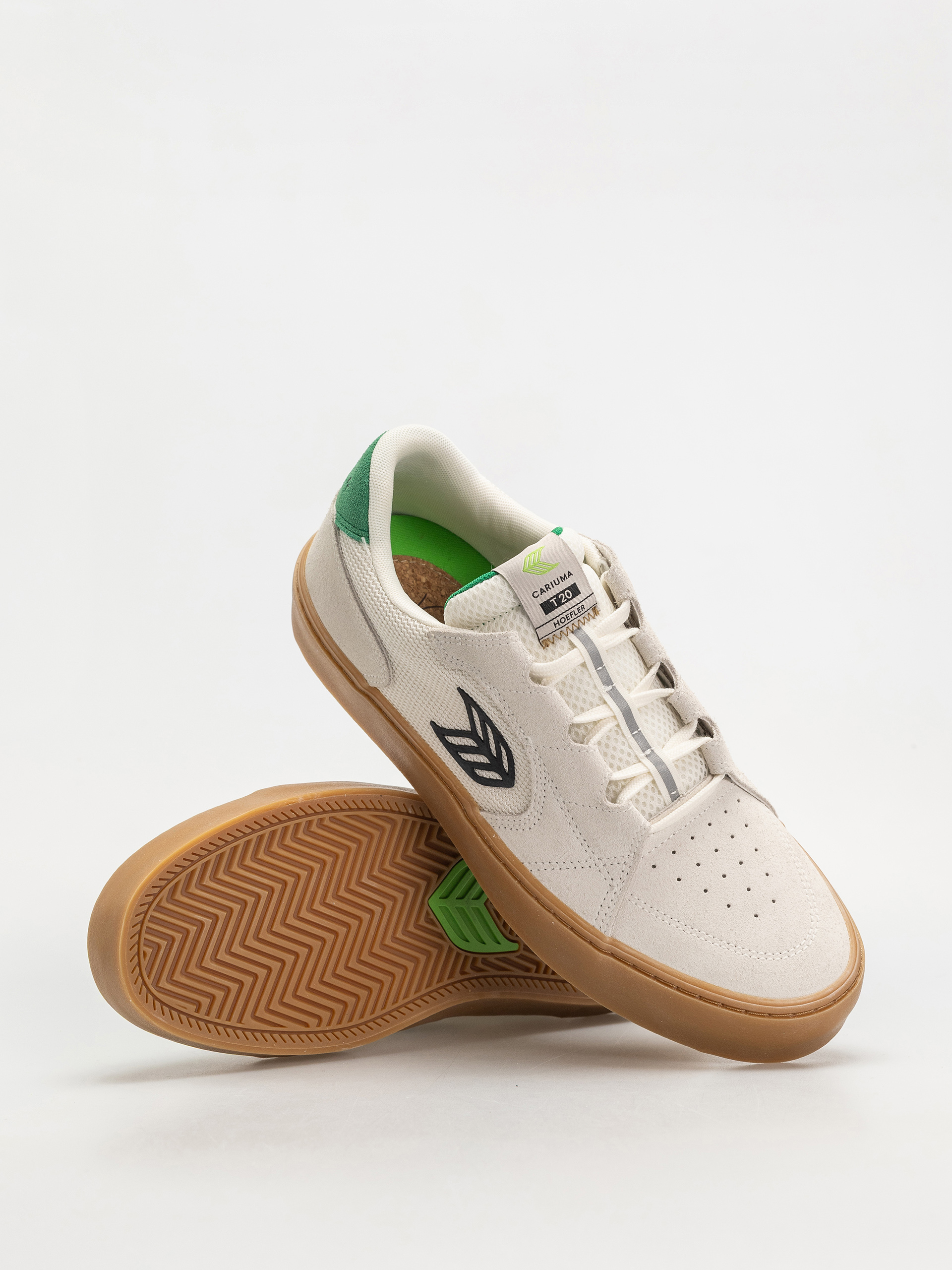 Обувки Cariuma T20 Pro (gum smoke white suede and mesh black logo green)