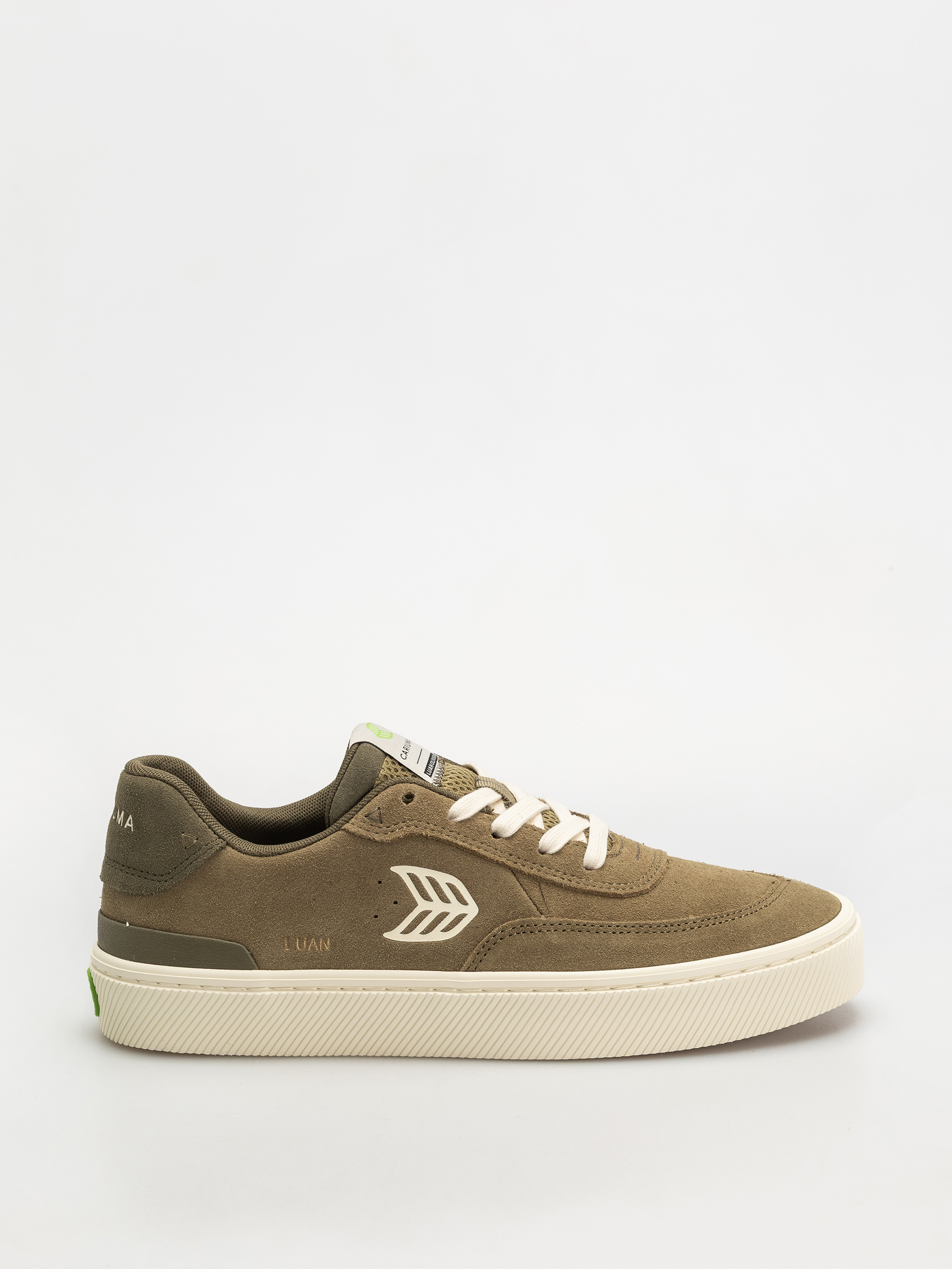 Обувки Cariuma Luan Pro (olive green suede ivory logo burnt olive)