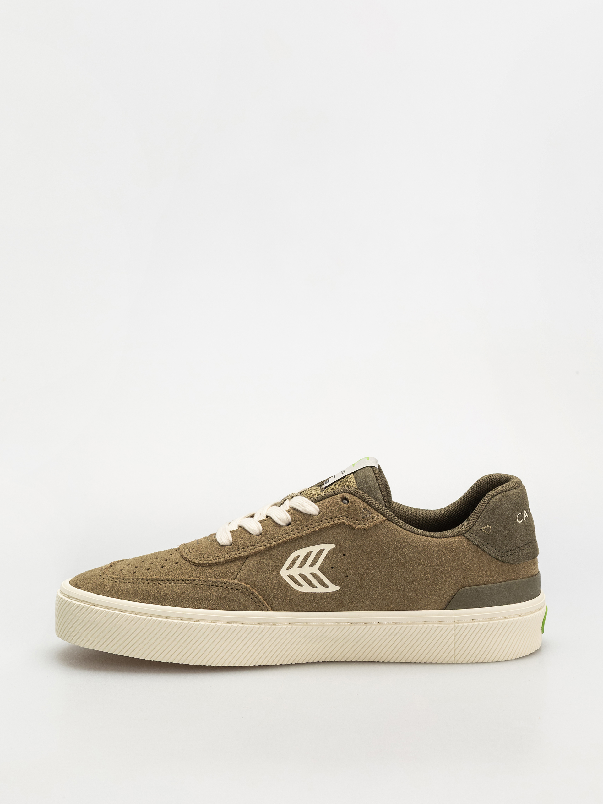 Обувки Cariuma Luan Pro (olive green suede ivory logo burnt olive)