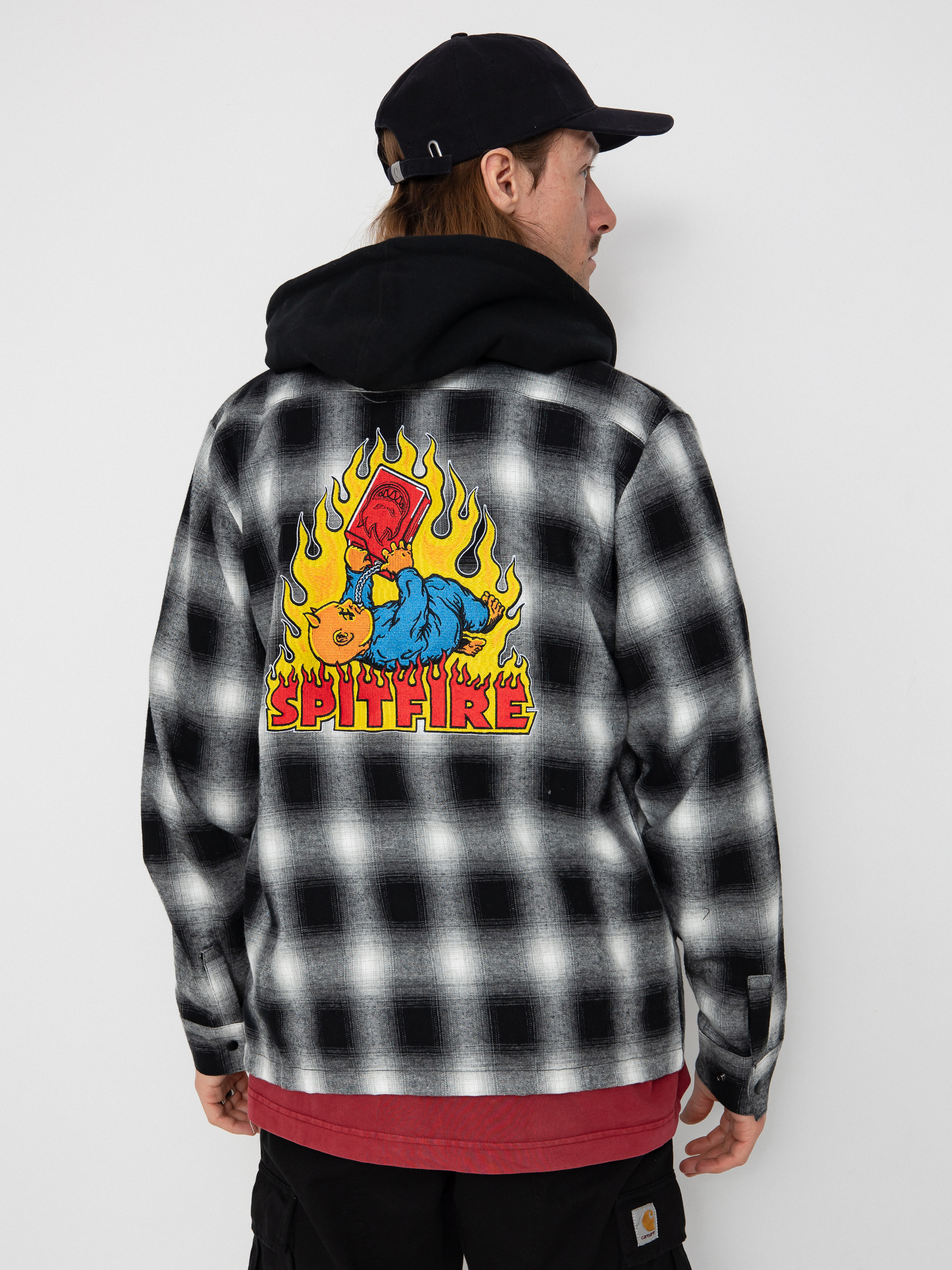 Риза Spitfire Demonseed Hooded Flannel (black/white/multi color embroideries)