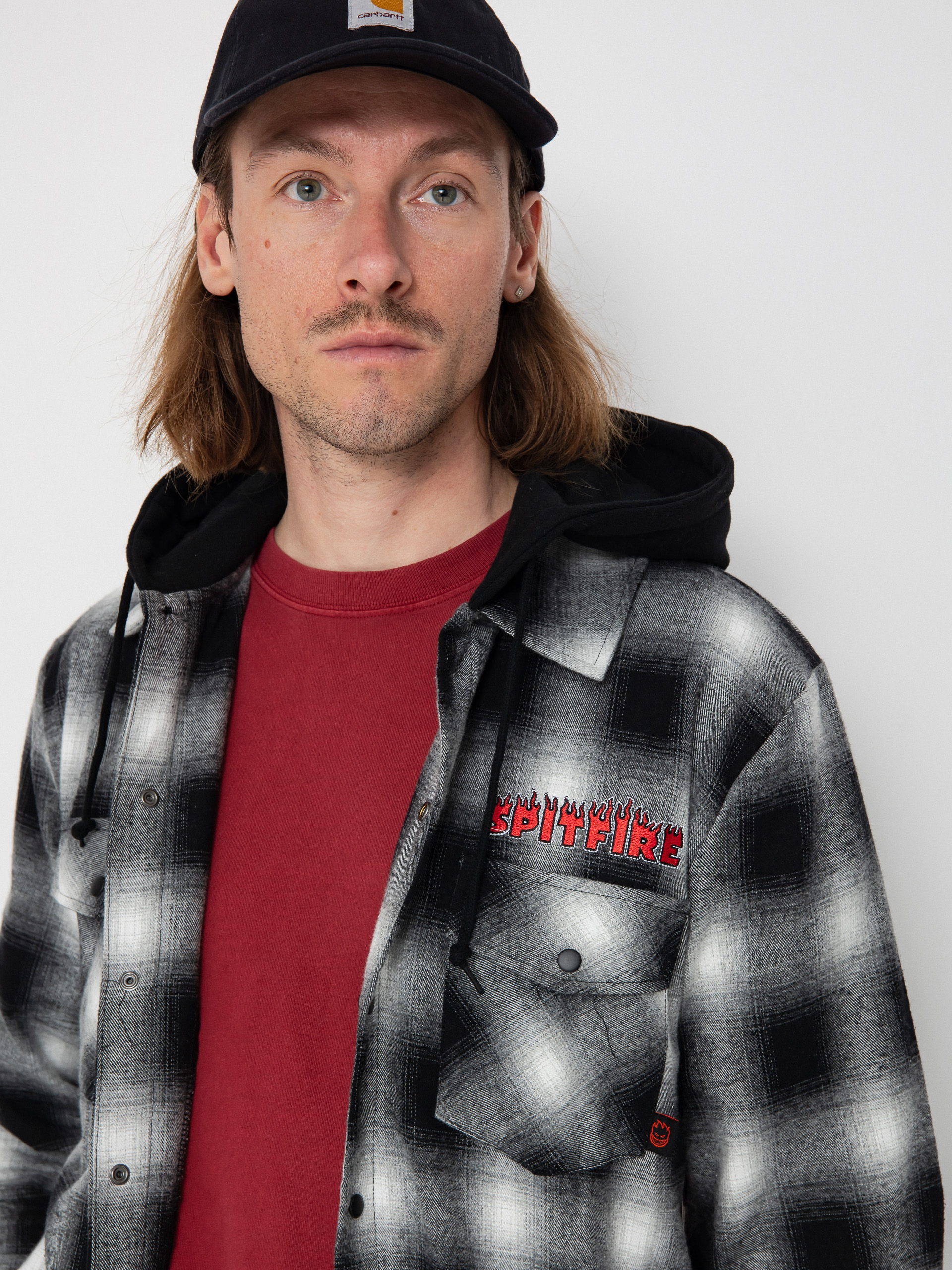 Риза Spitfire Demonseed Hooded Flannel (black/white/multi color embroideries)