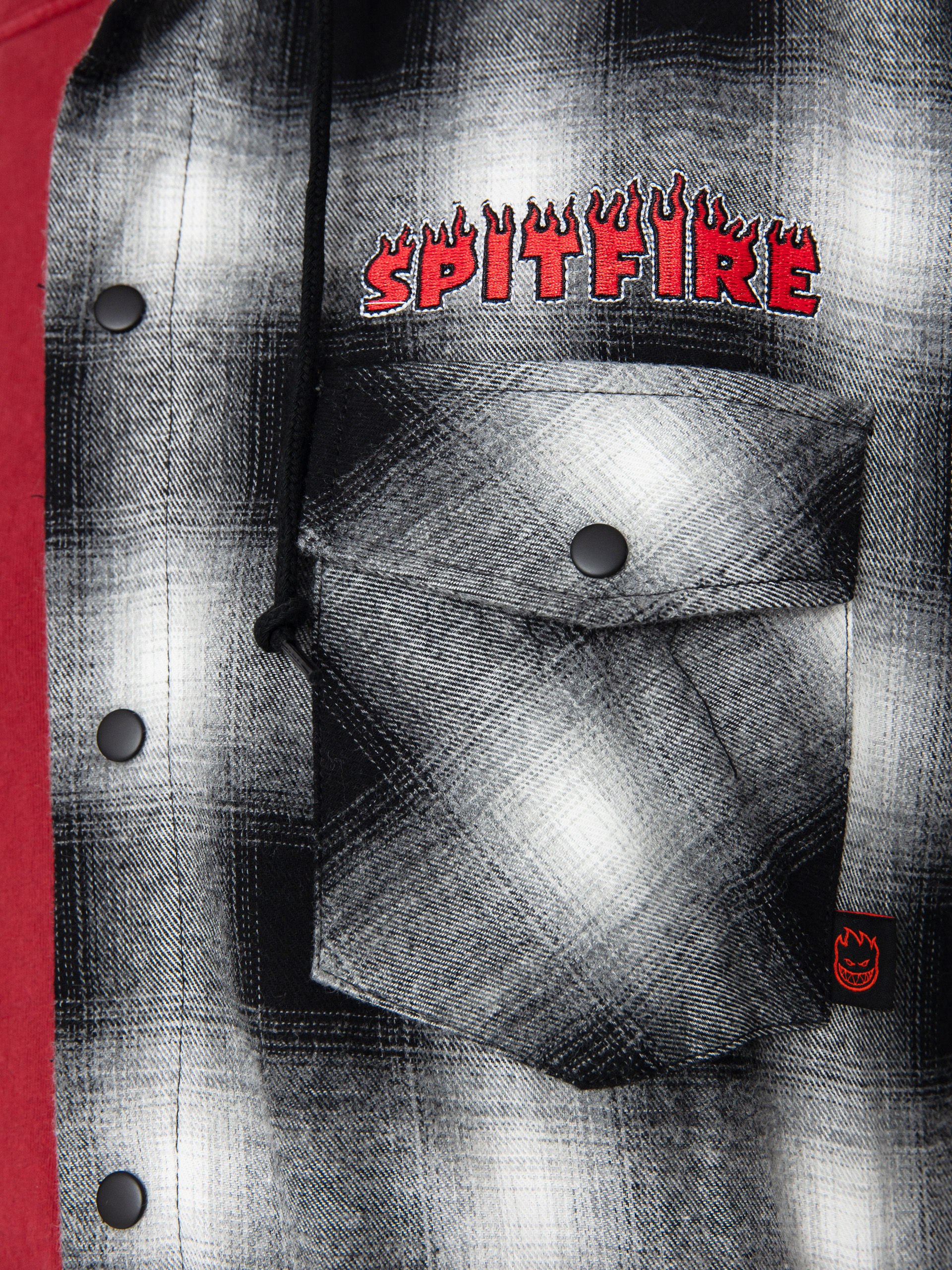 Риза Spitfire Demonseed Hooded Flannel (black/white/multi color embroideries)