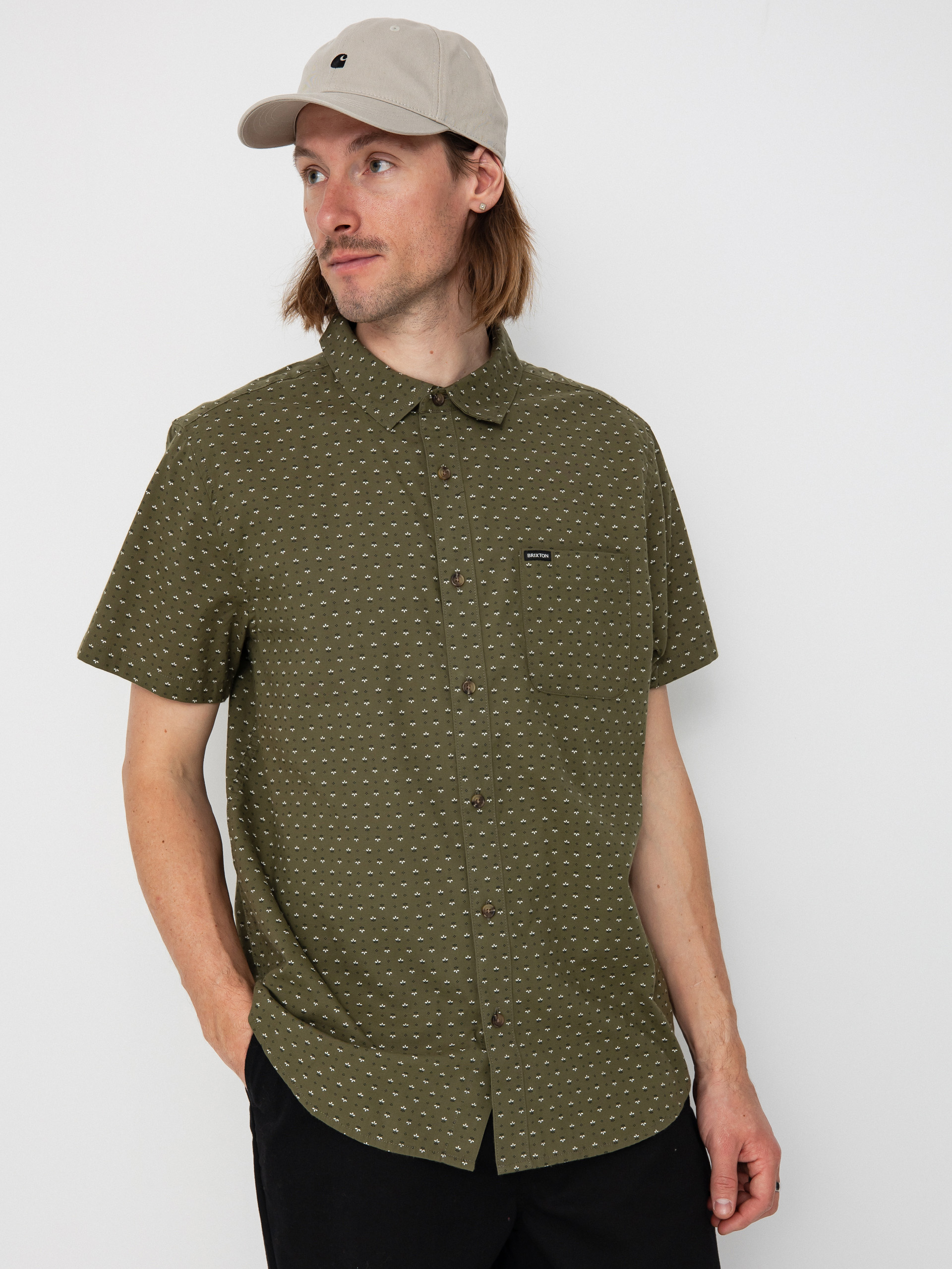 Риза Brixton Charter Print (ivy green/micro floral)