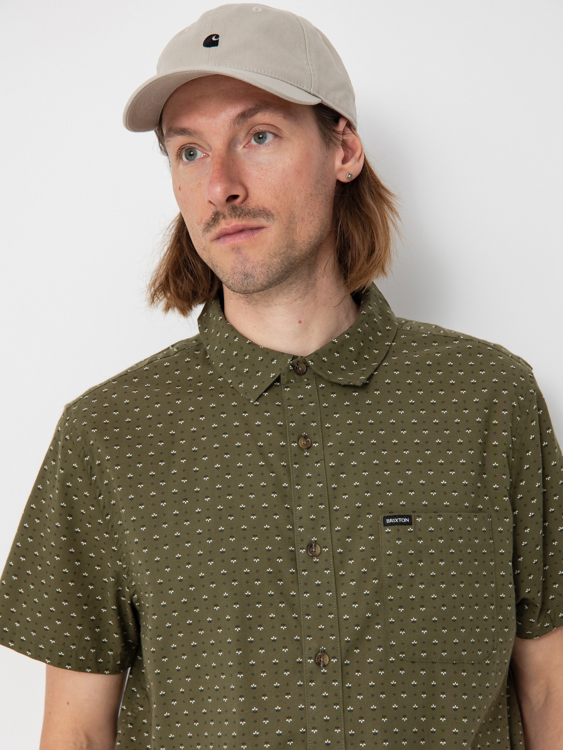 Риза Brixton Charter Print (ivy green/micro floral)