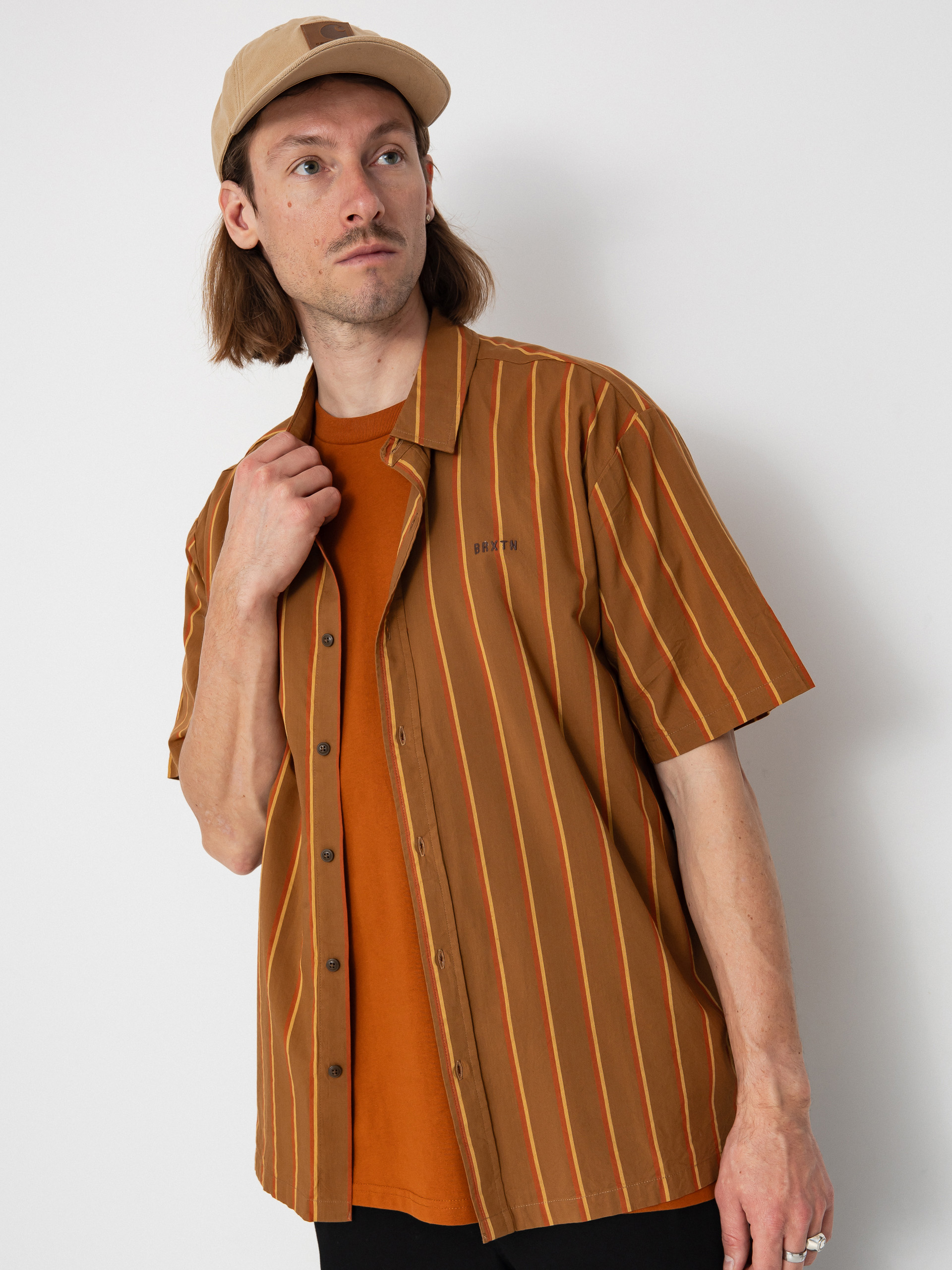 u0420u0438u0437u0430 Brixton Cru Stripe (washed copper/burnt red/sunset)