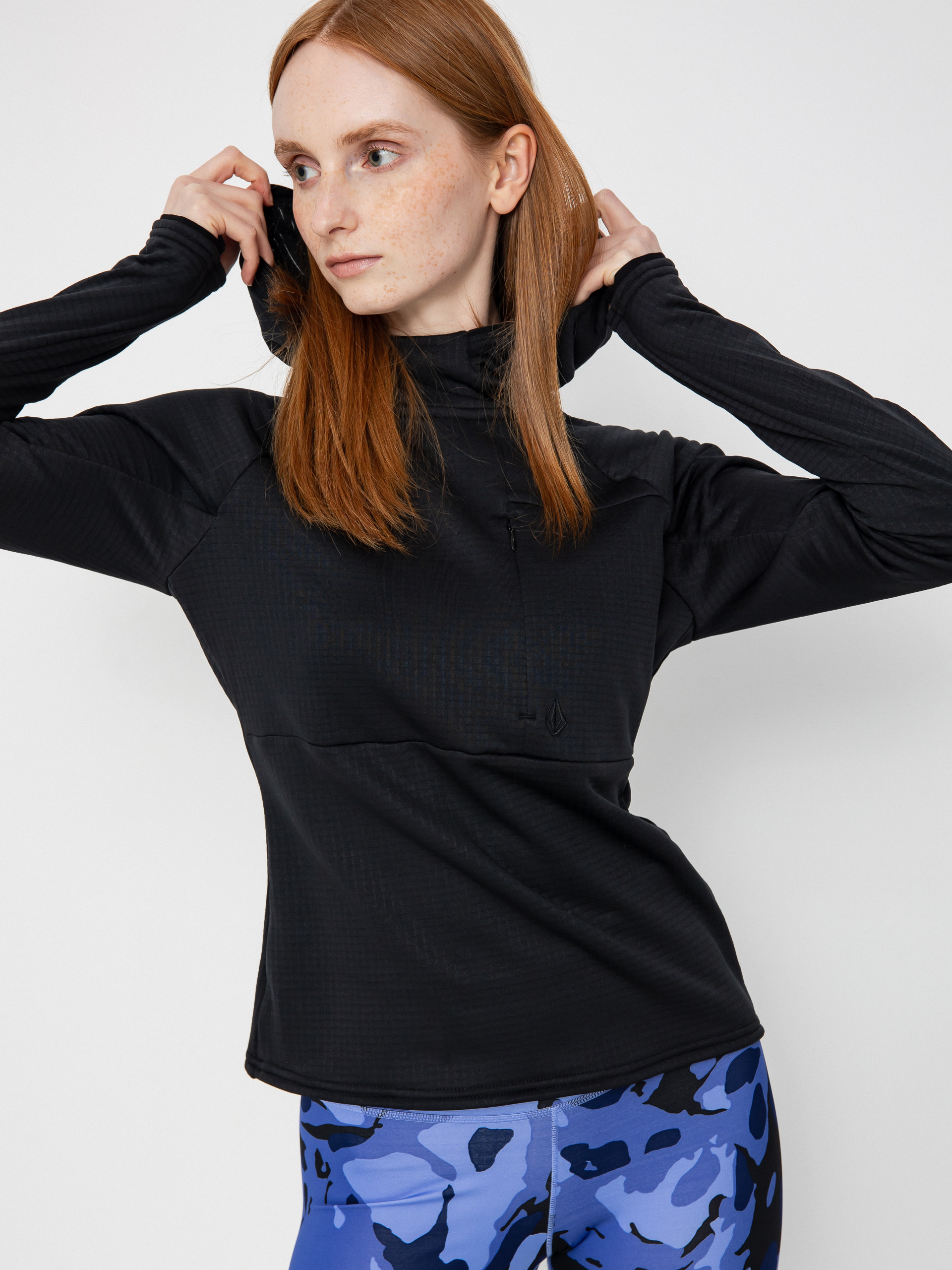 Термо суитшърт Volcom Gridlock Balaclava Wmn