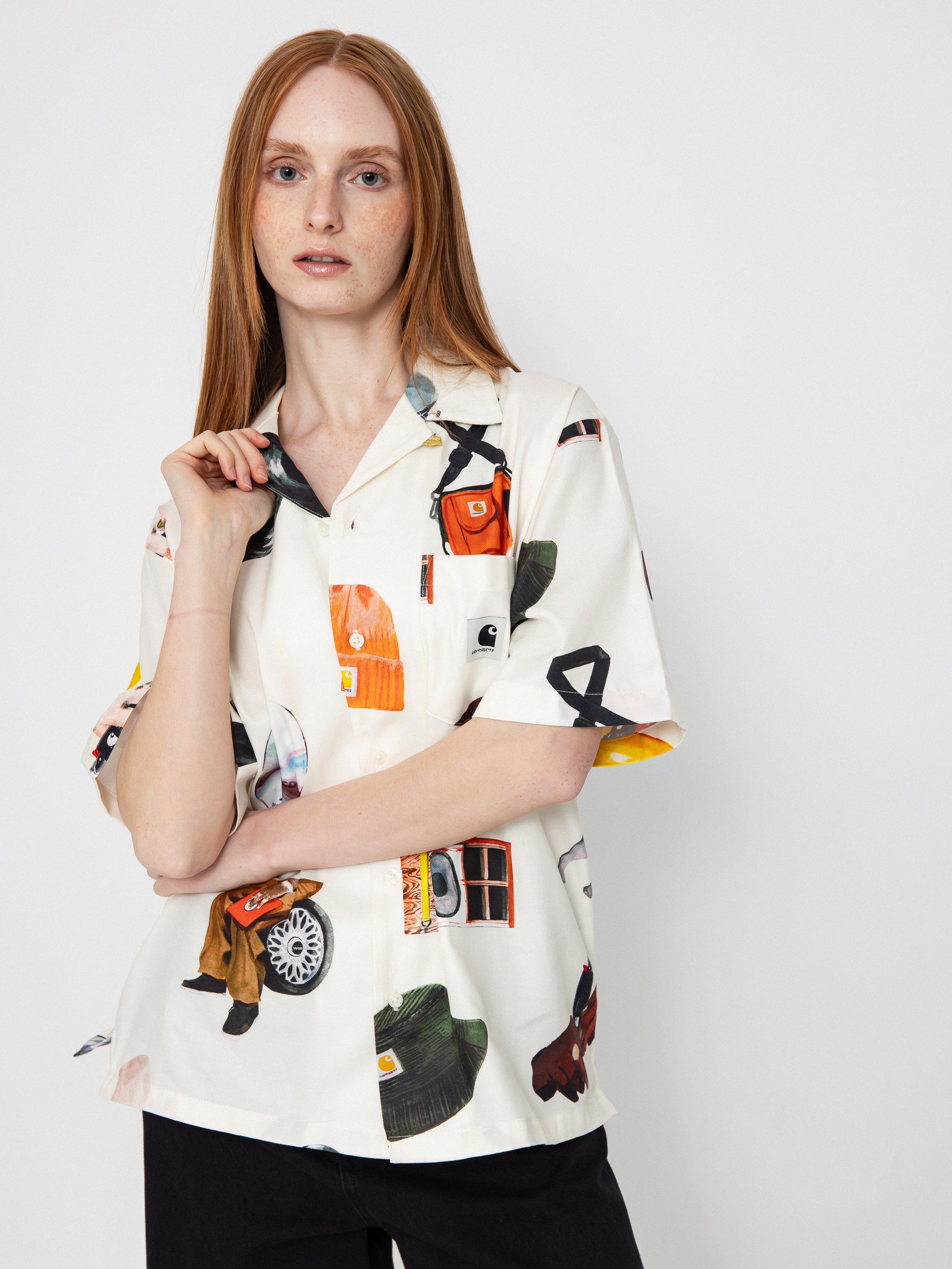 Риза Carhartt WIP Jacob Rochester Wmn (jacob rochester print/wax)