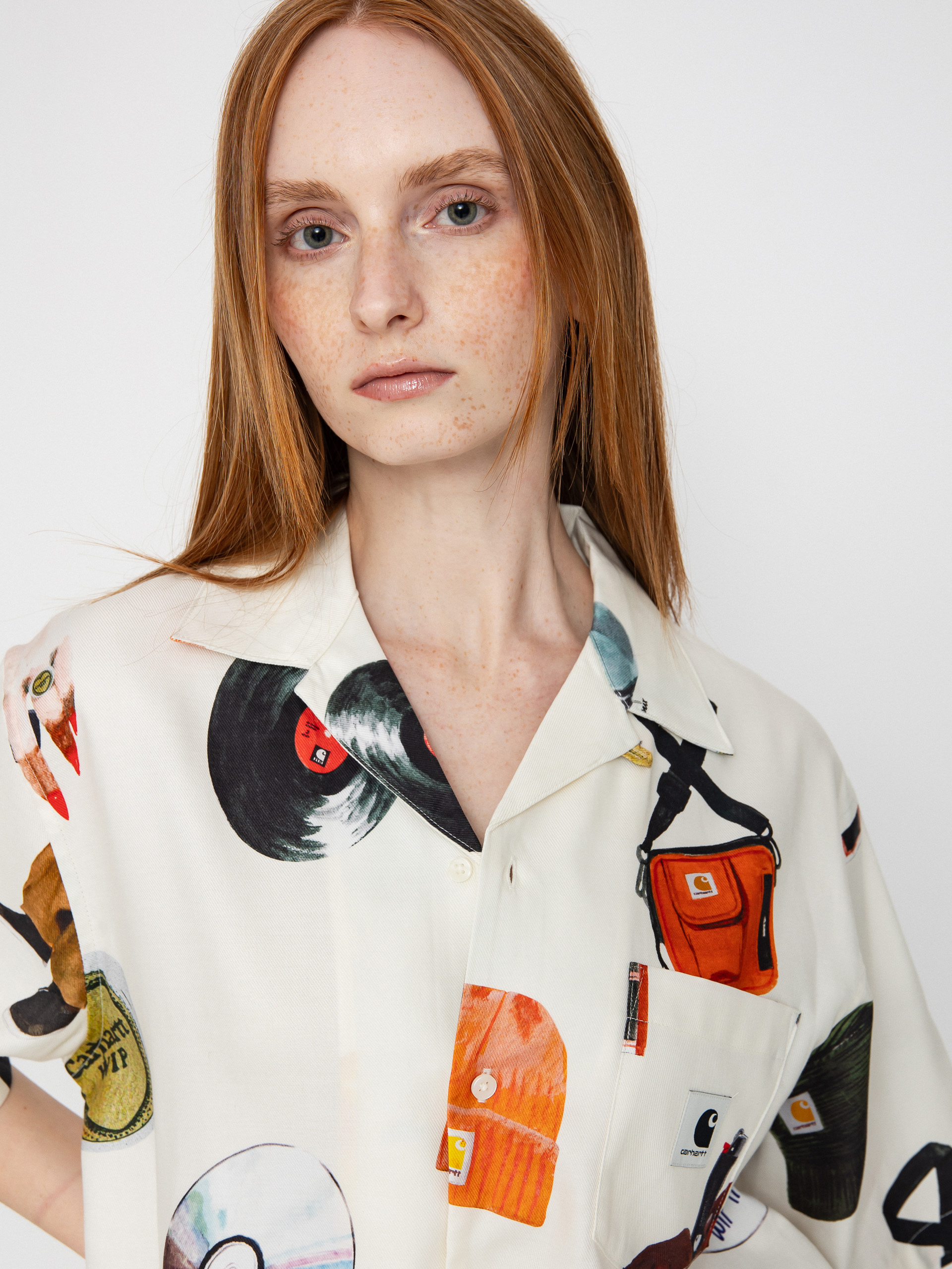 Риза Carhartt WIP Jacob Rochester Wmn (jacob rochester print/wax)