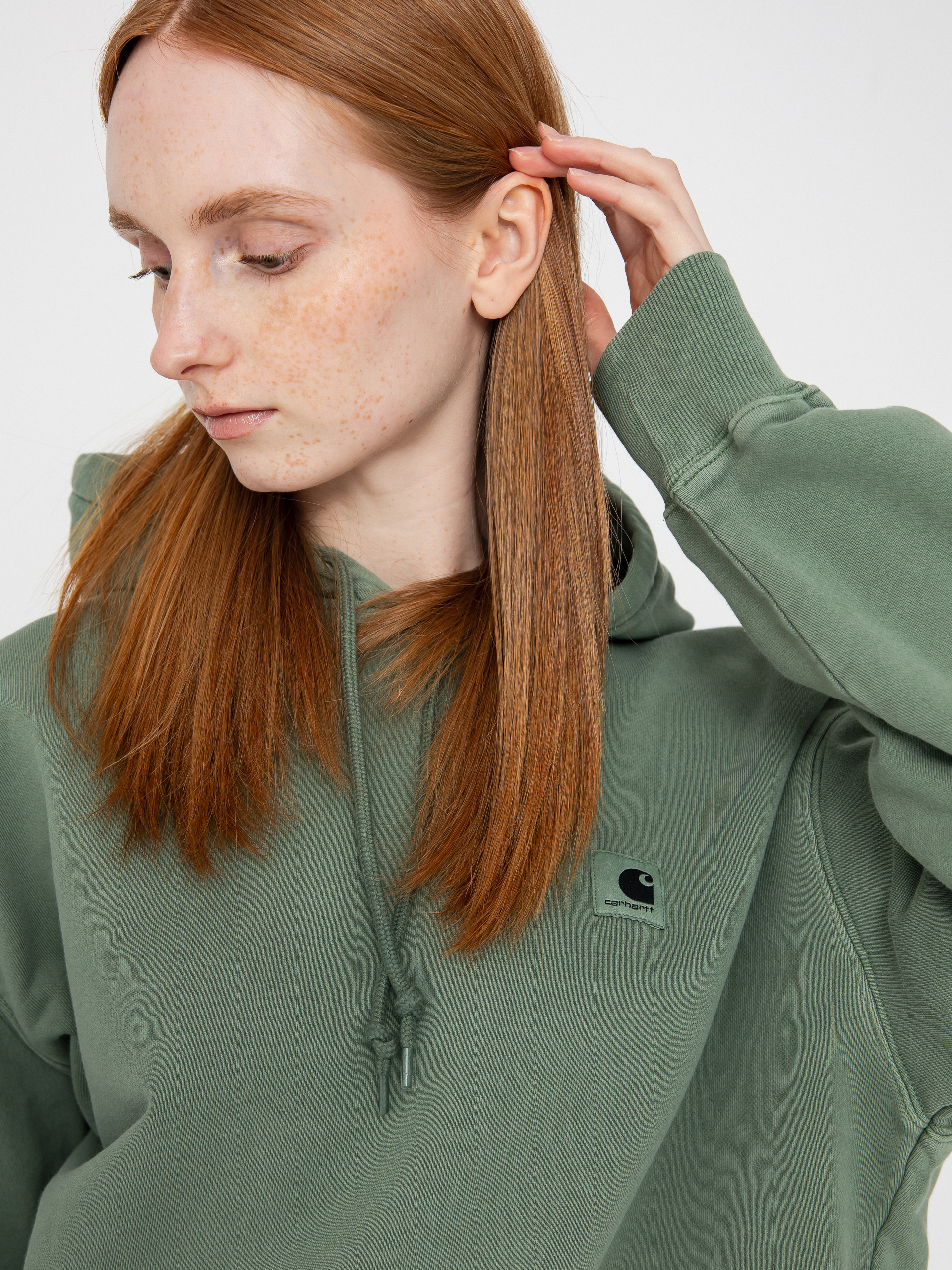 Суитшърт с качулка Carhartt WIP Nelson HD Wmn (park)
