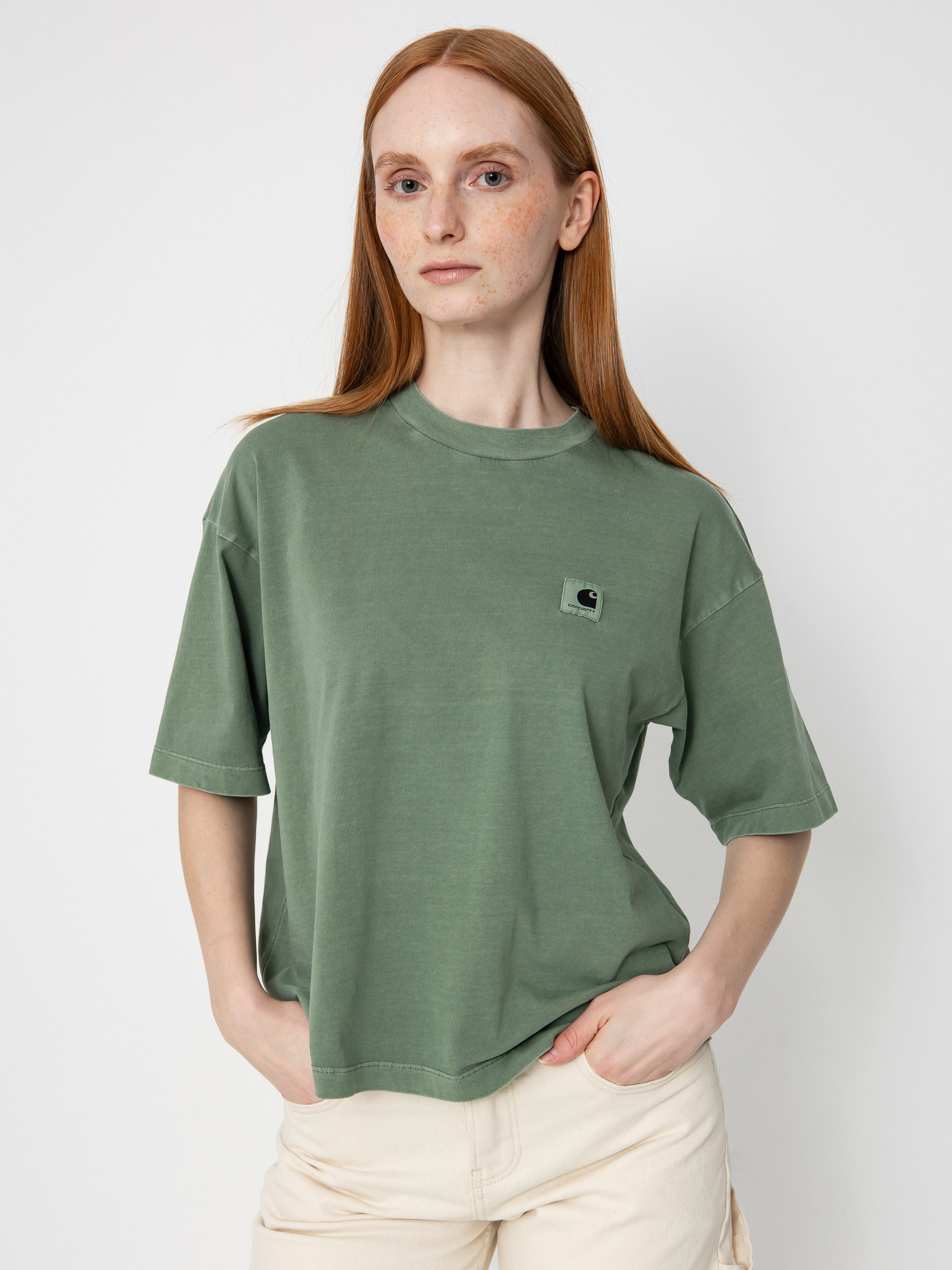 Тениска Carhartt WIP Nelson Wmn (park)
