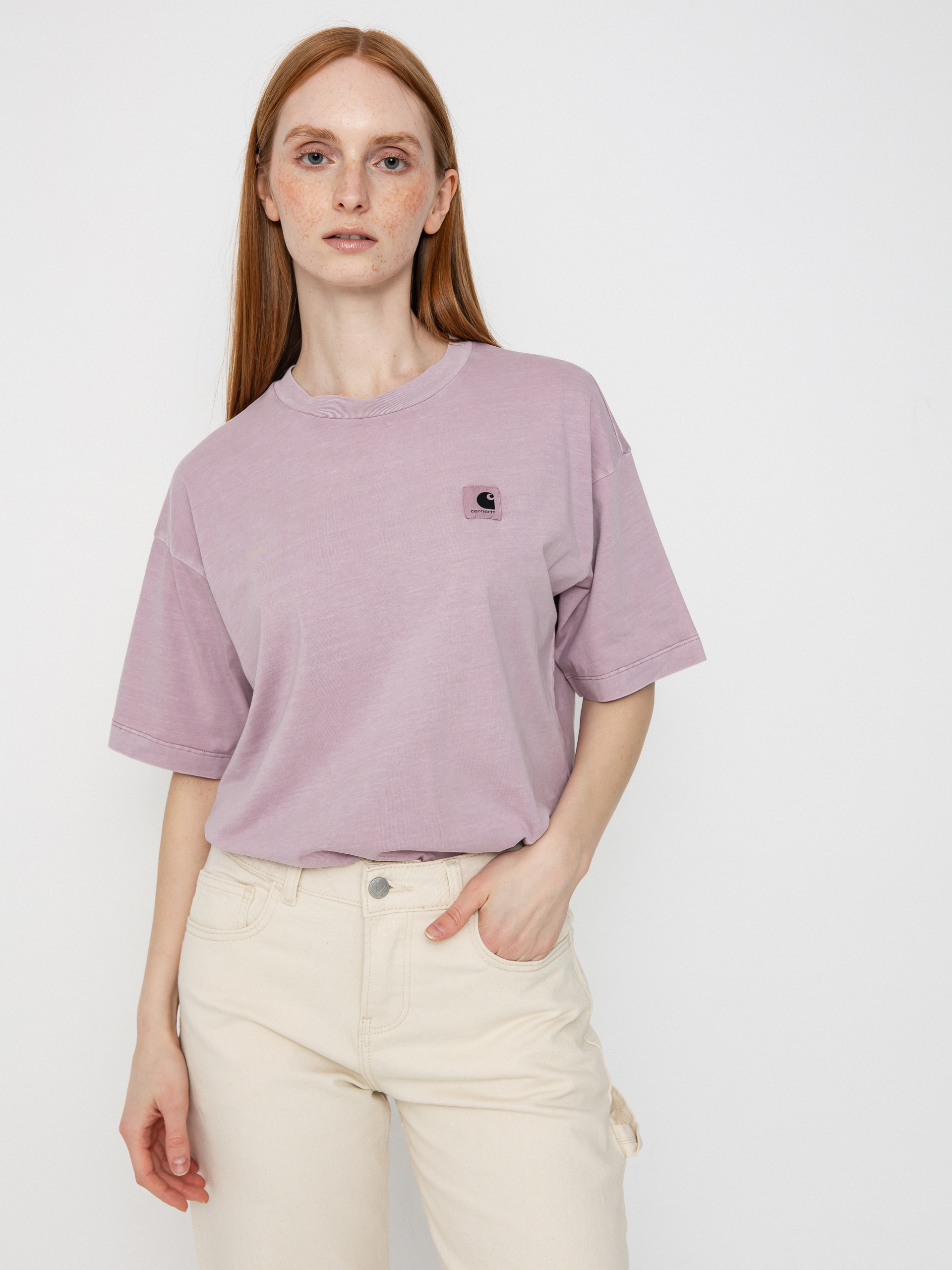 Тениска Carhartt WIP Nelson Wmn (hortensia)