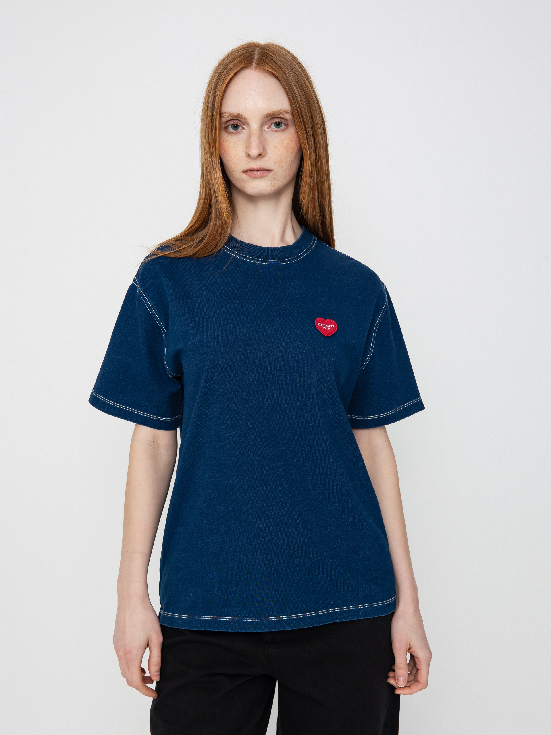 Тениска Carhartt WIP Ingo Wmn (dark blue)