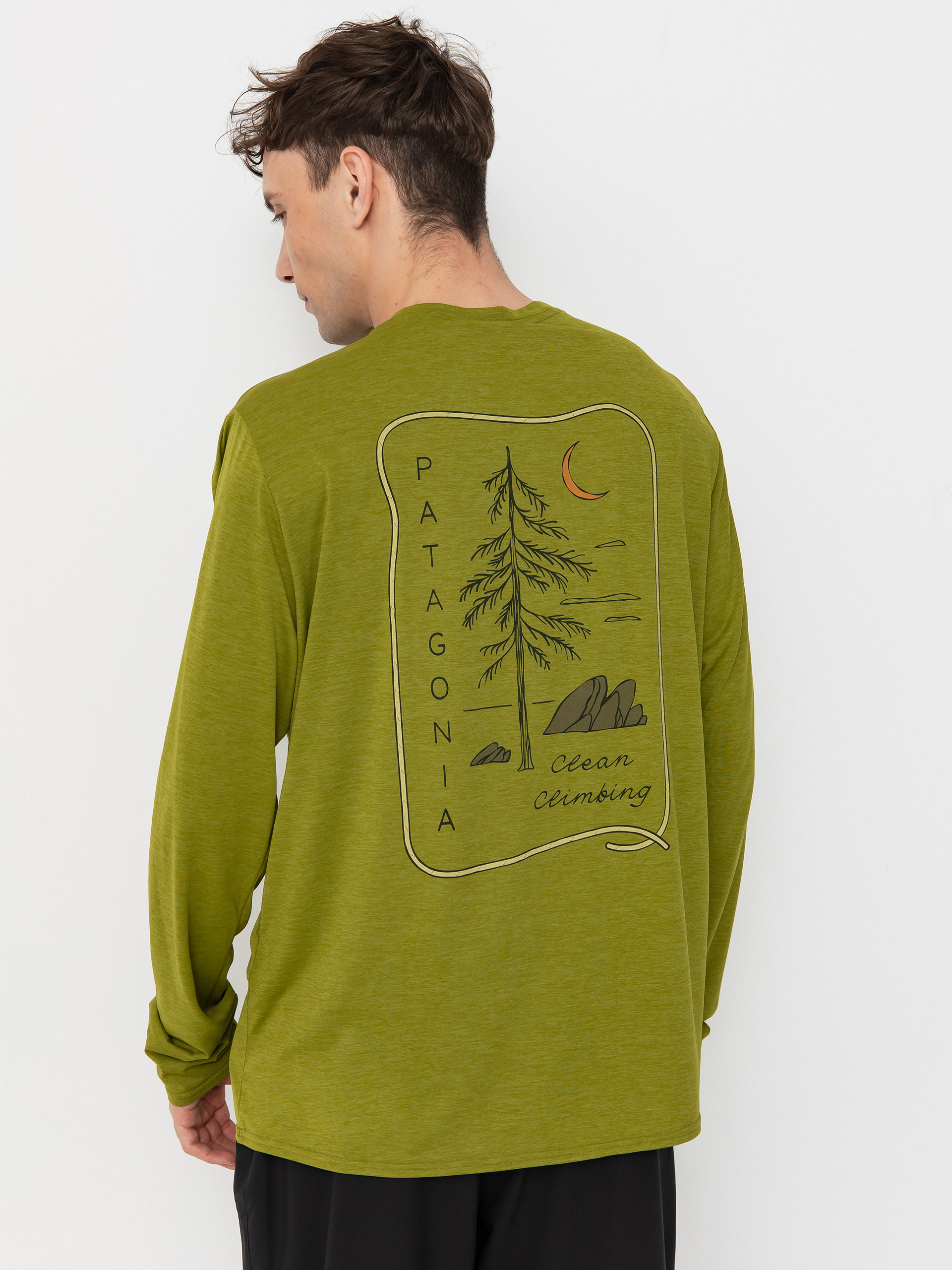 Блуза Patagonia Cap Cool Daily Graphic (clean climb roots/graze green x-dye)