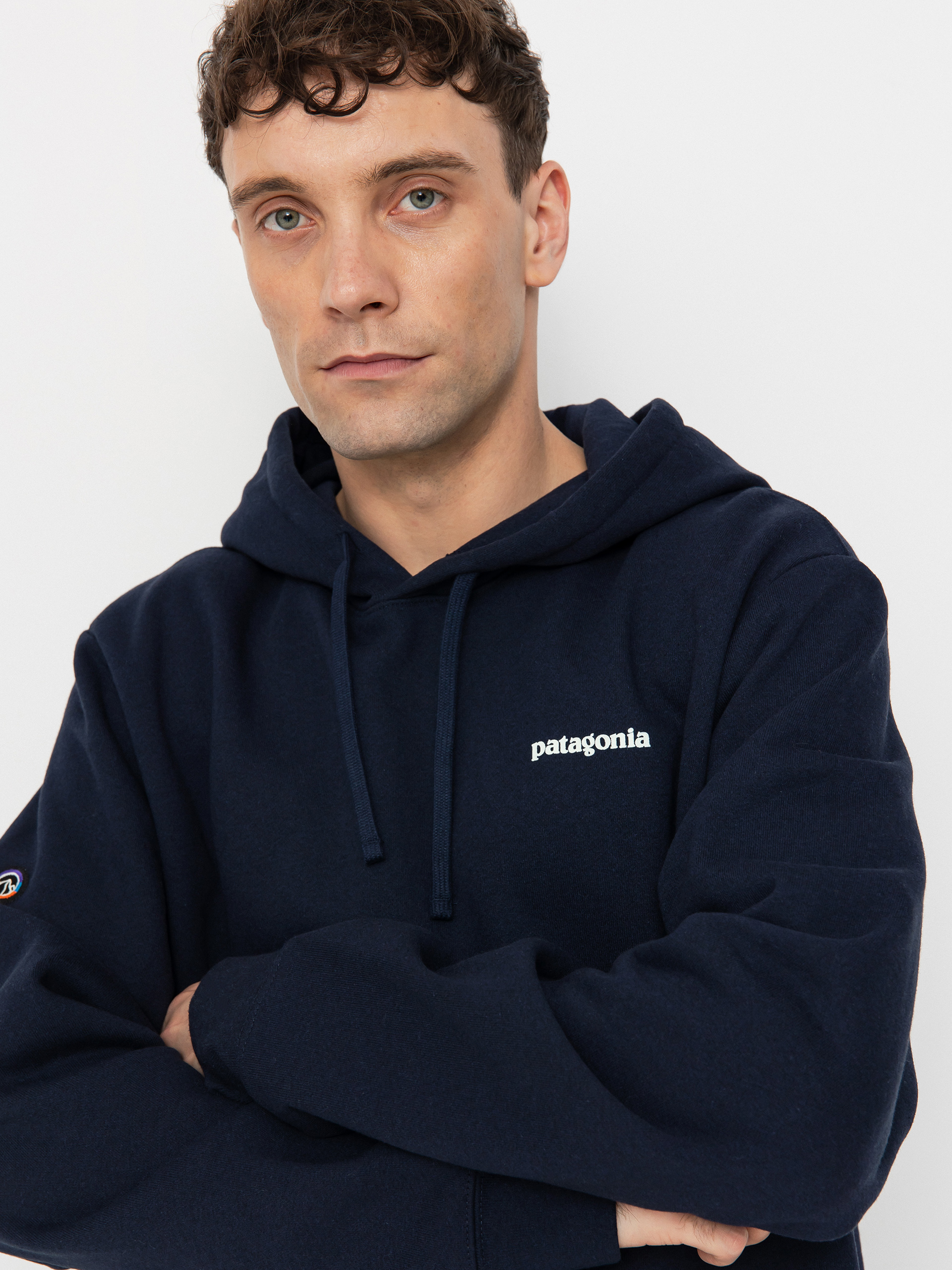Суитшърт с качулка Patagonia Fitz Roy Icon Uprisal HD (new navy)