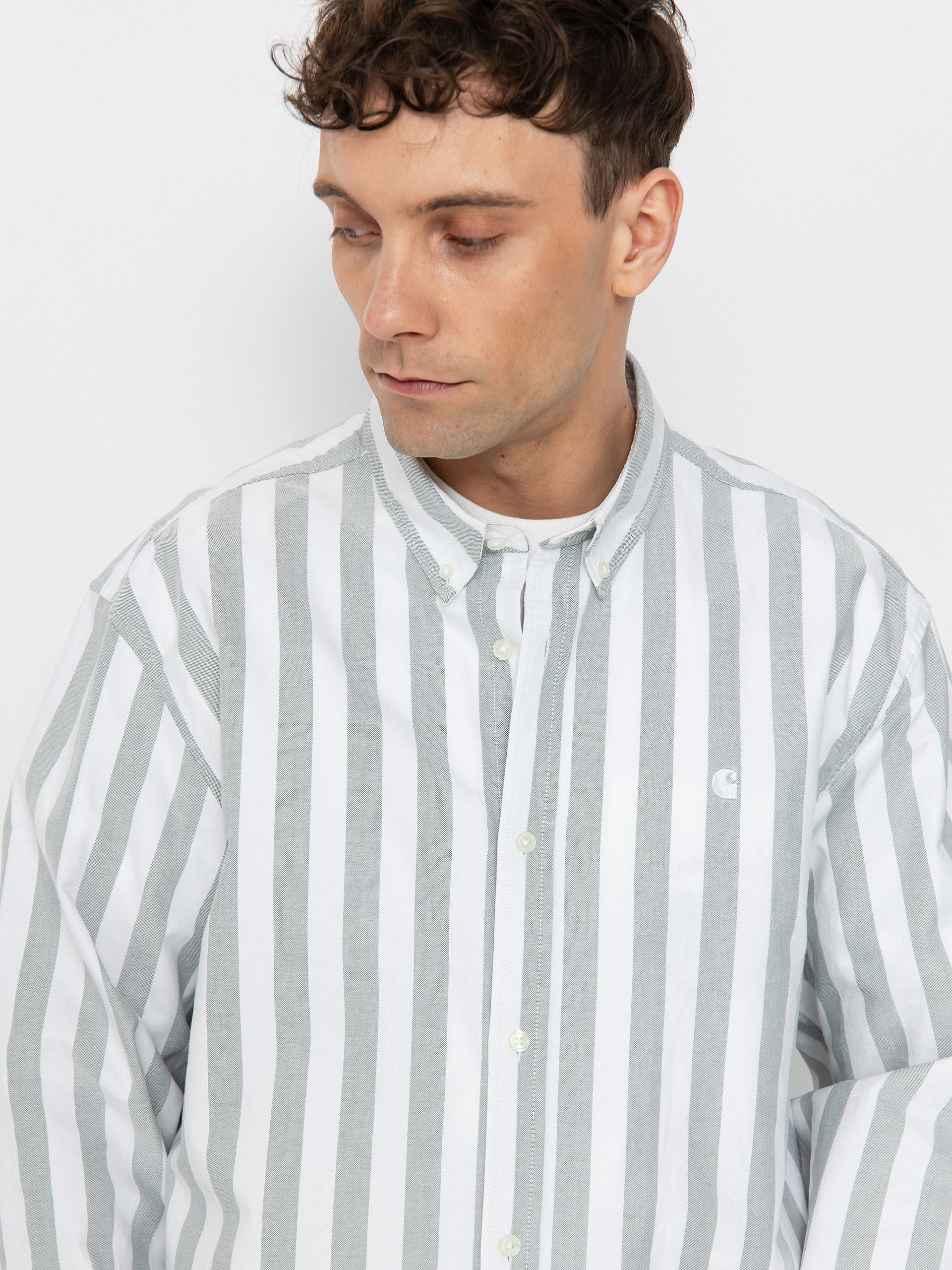 Риза Carhartt WIP Dillion (dillion stripe/park/white)