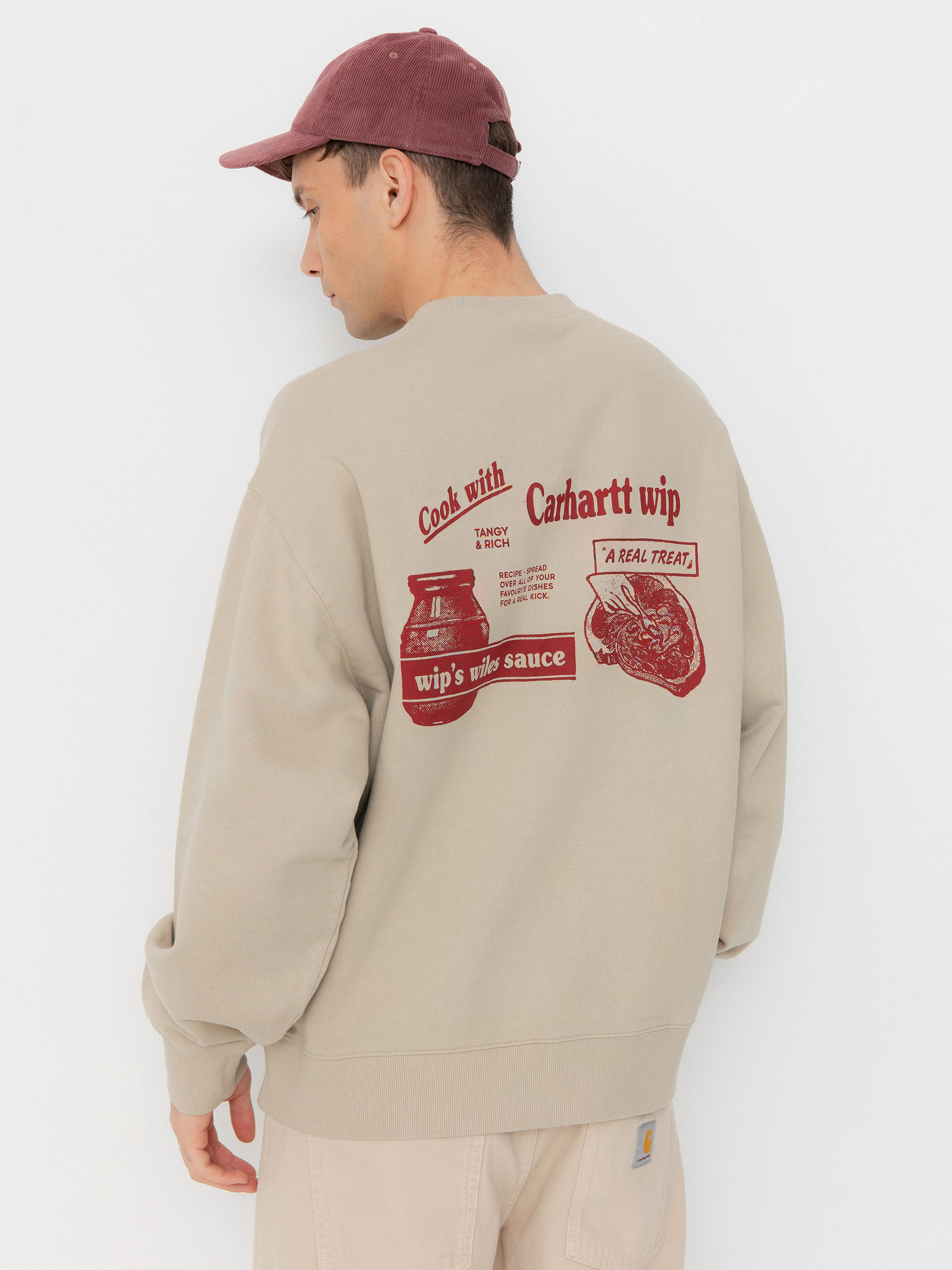 Суитшърт Carhartt WIP Catalogue (fleur de sel/desire)