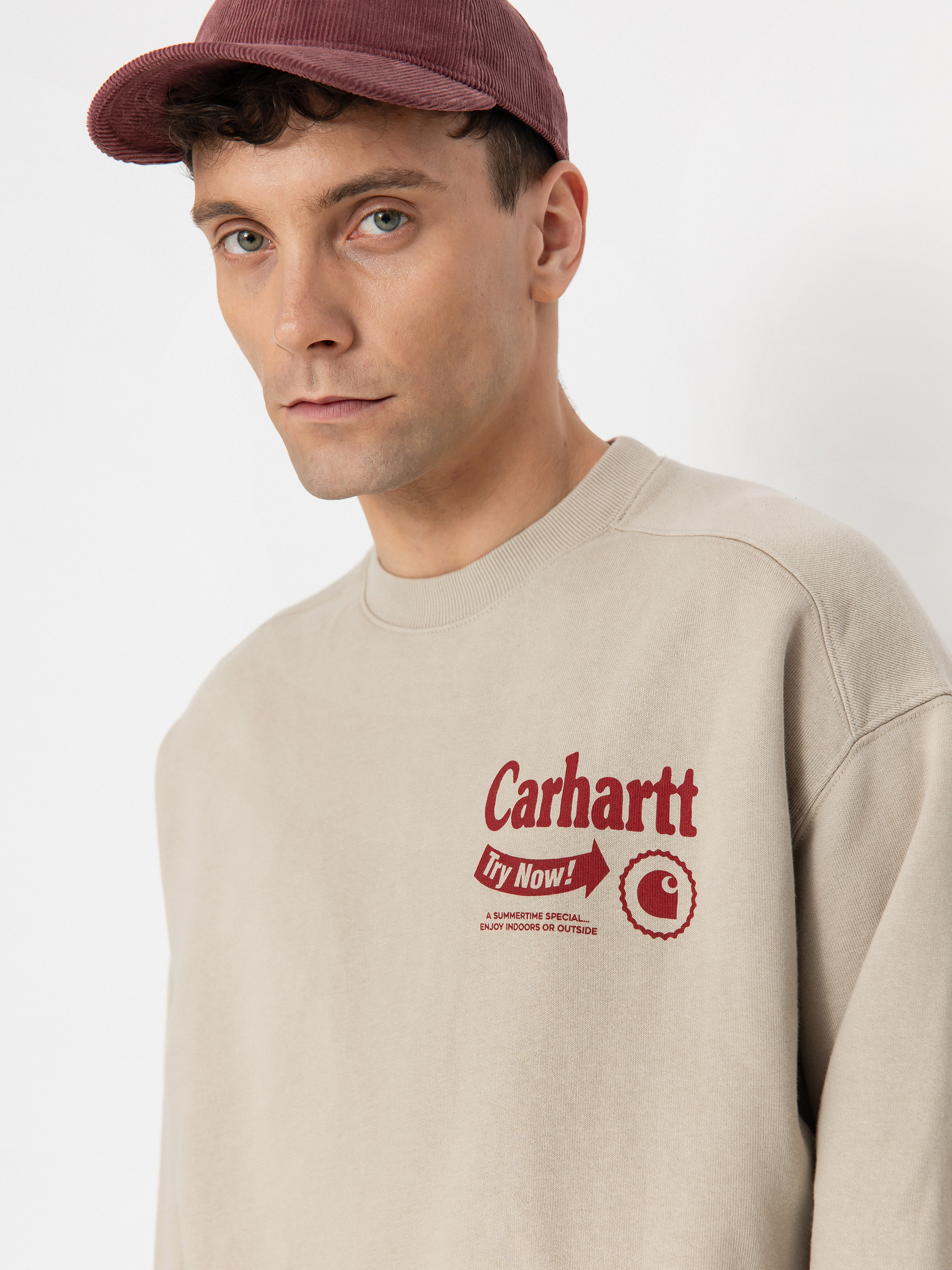 Суитшърт Carhartt WIP Catalogue (fleur de sel/desire)