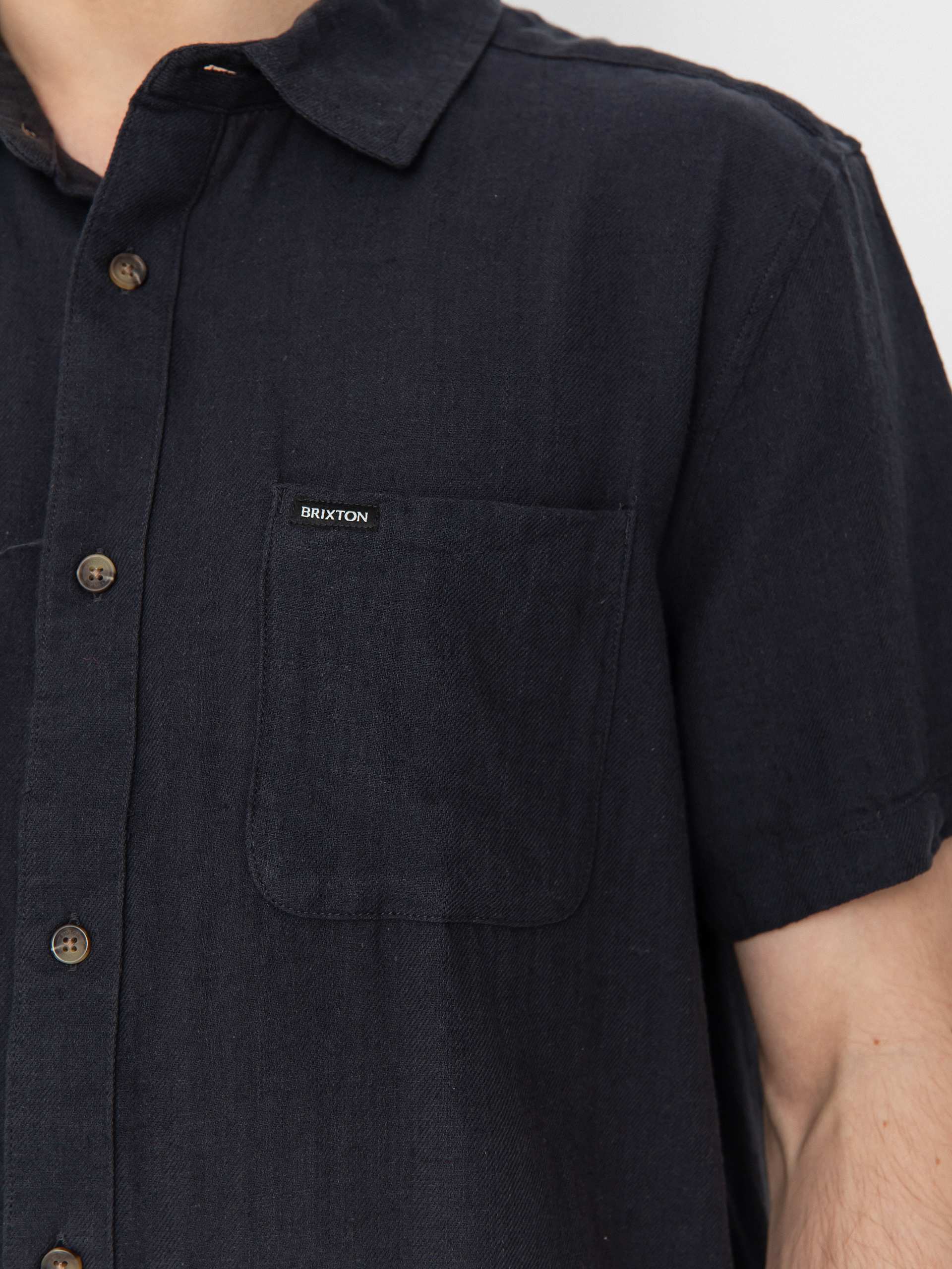 Риза Brixton Charter Org Cttn (washed black)