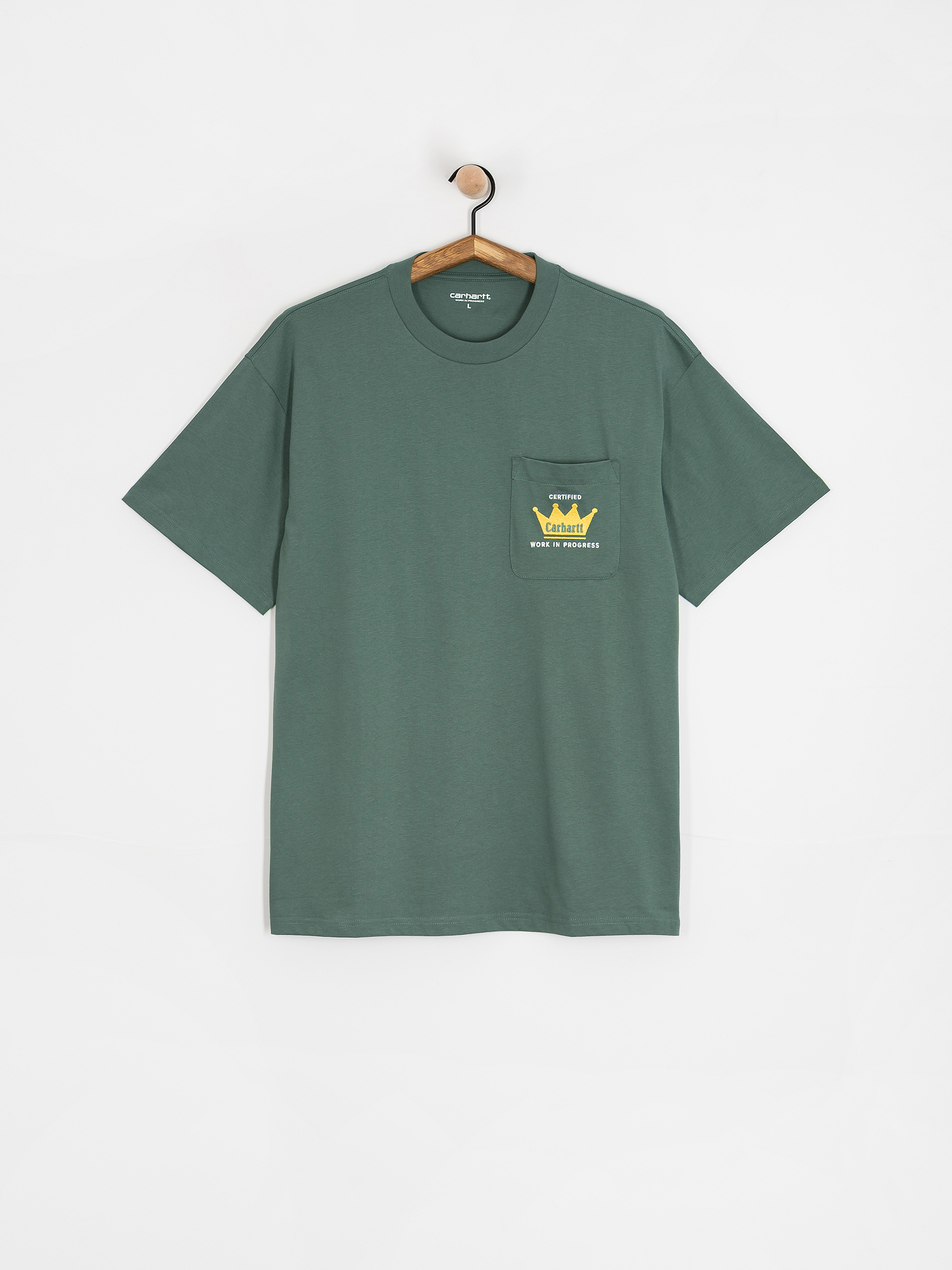Тениска Carhartt WIP Crown Pocket (silver pine)