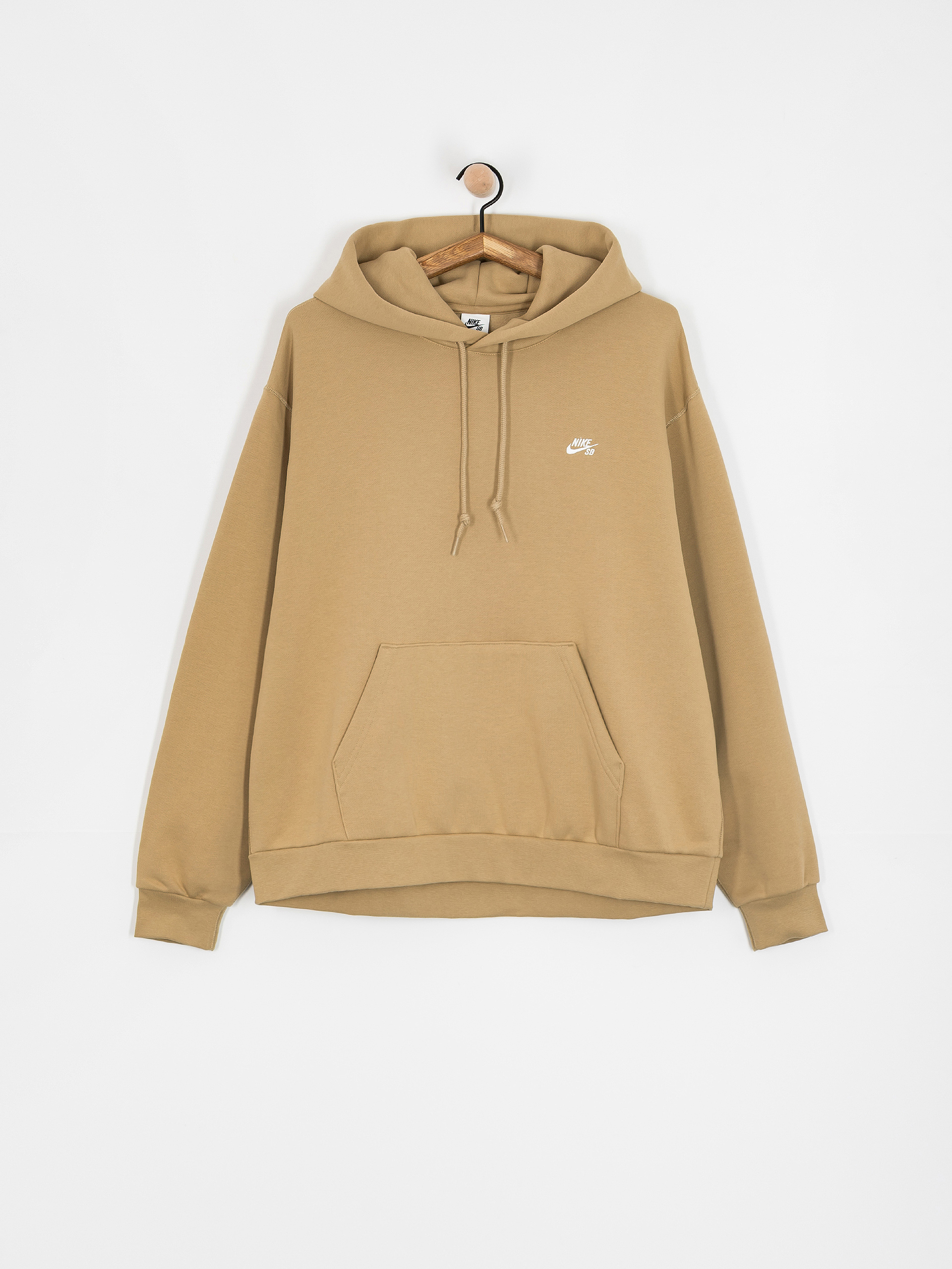 Суитшърт с качулка Nike SB Essential Logo HD (parachute beige/white)