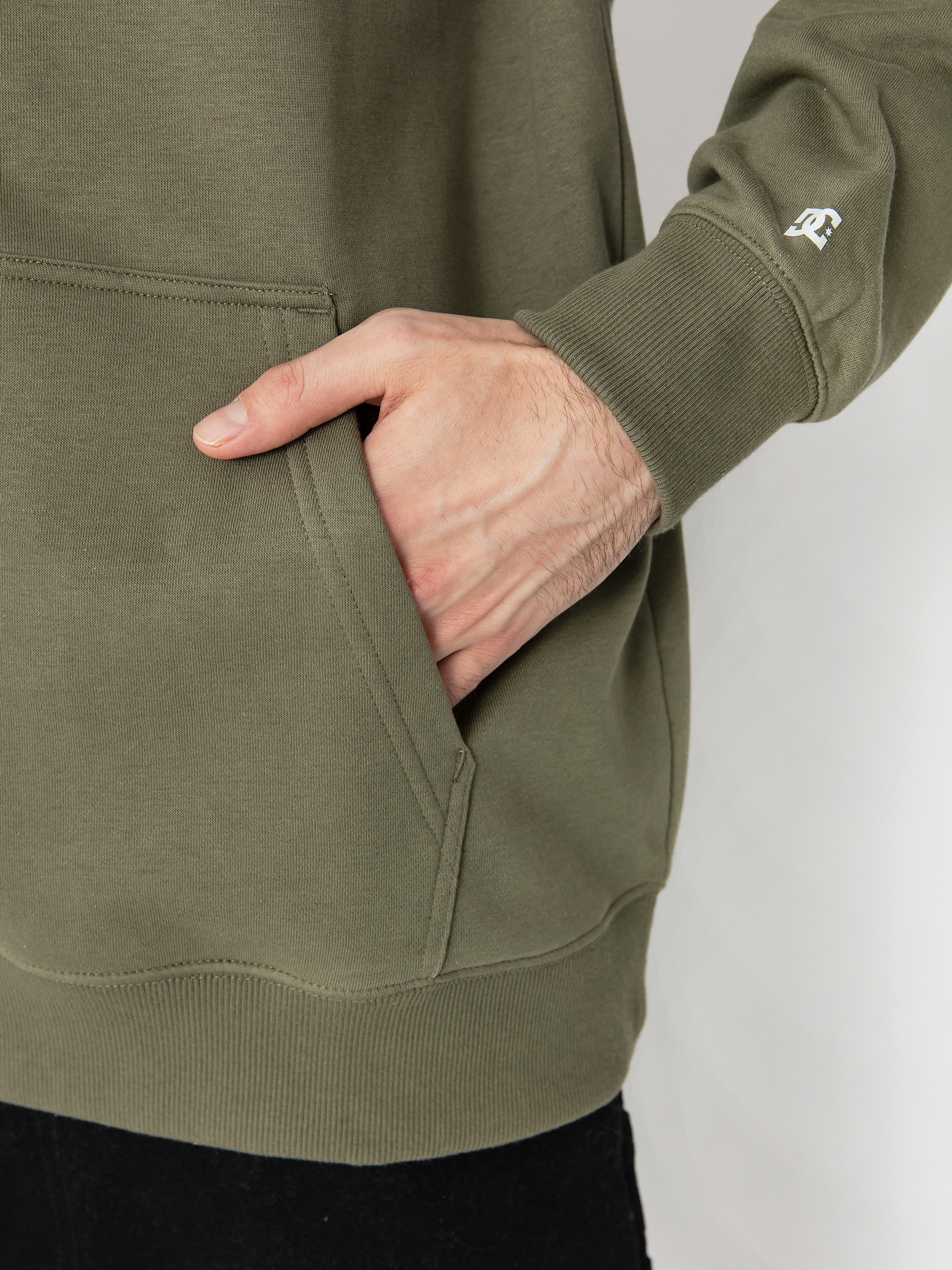 Суитшърт с качулка DC Baseline HD (deep lichen green)