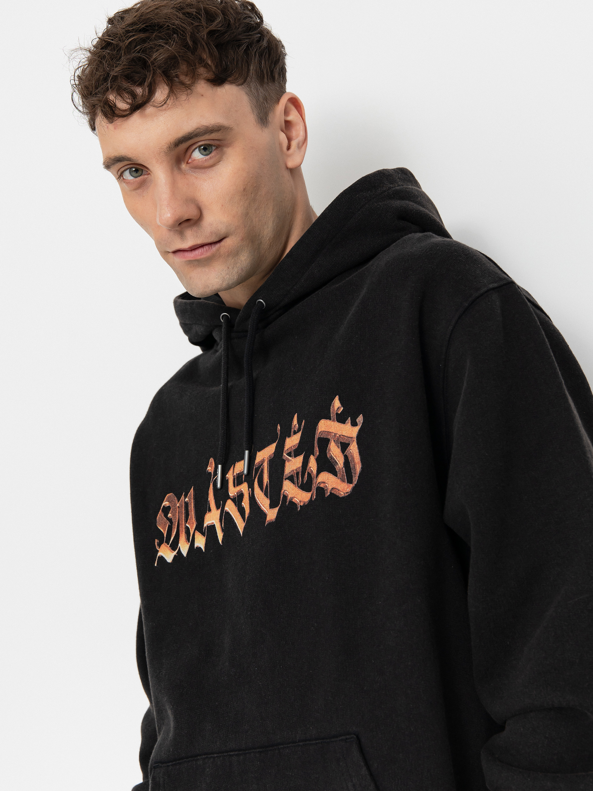 Суитшърт с качулка Wasted Paris Mirage HD (faded black)