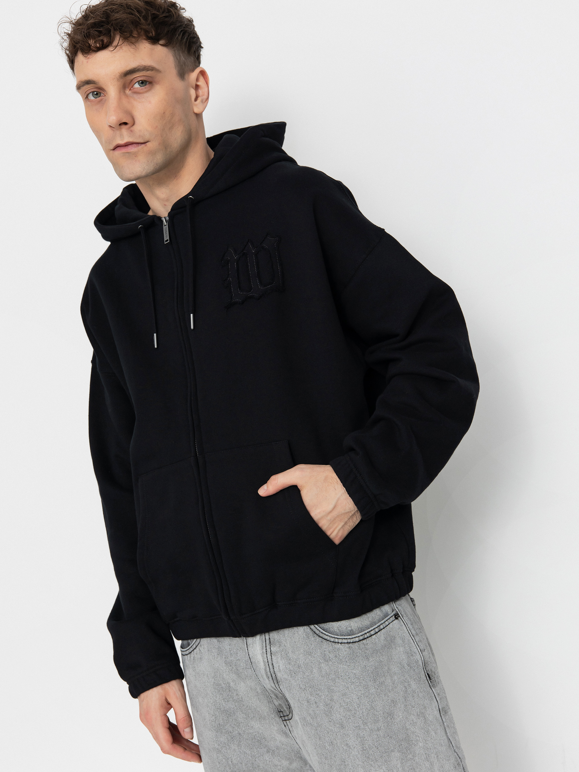 Суитшърт с качулка Wasted Paris Kingdom Curve Destroy Boxy ZHD (black)