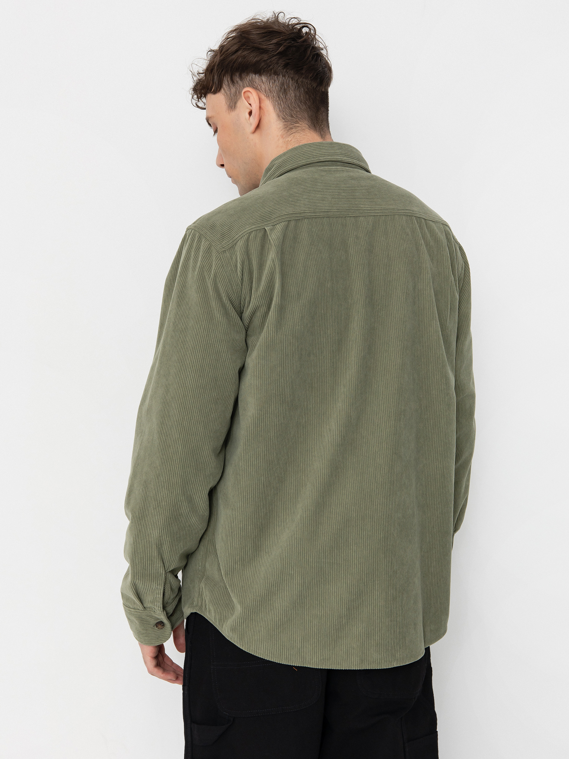 Риза Brixton The Field Corduroy Overshirt (military olive)