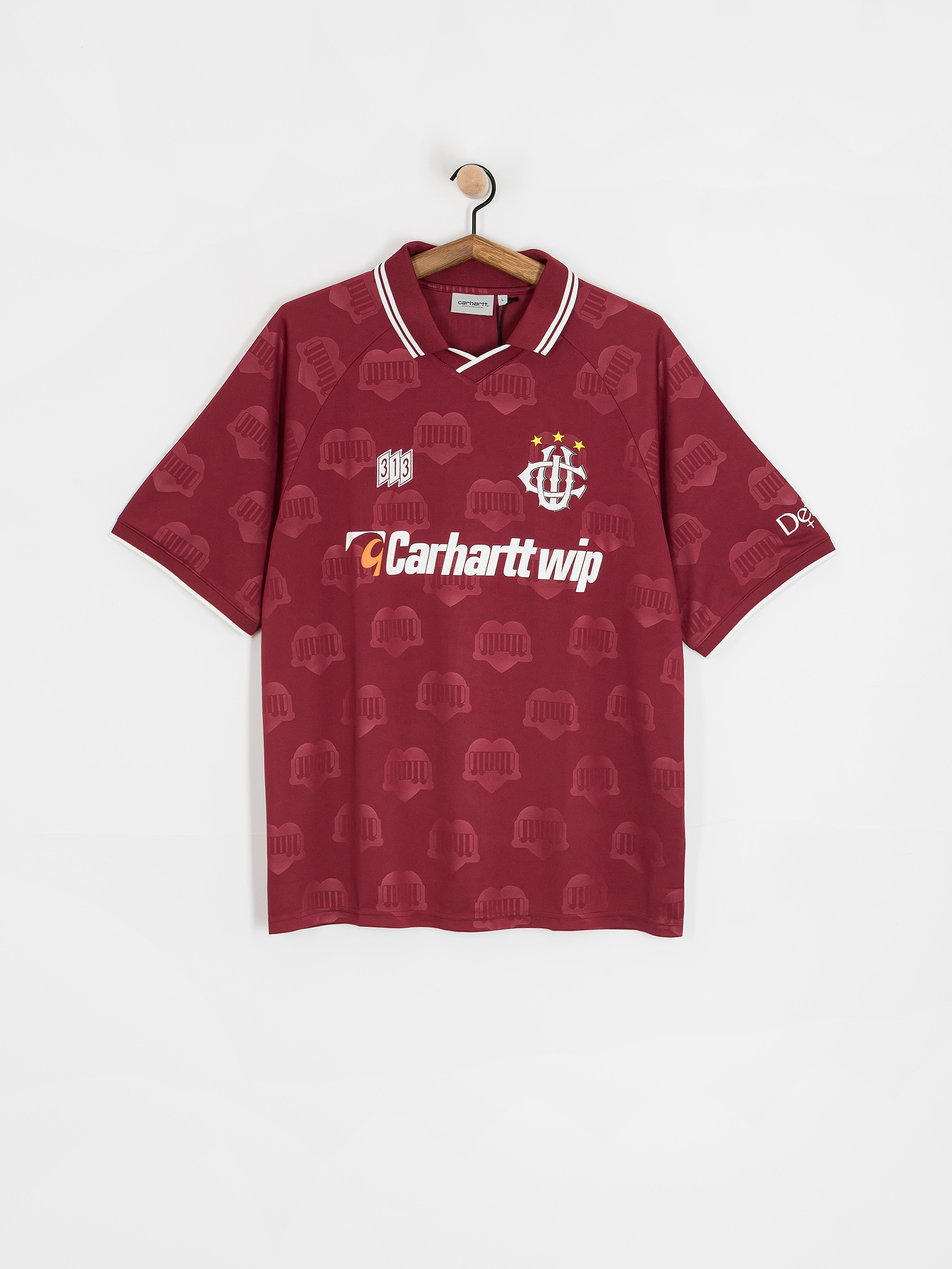 Тениска Carhartt WIP Hartts Football (heart train jacquard/mulberry)
