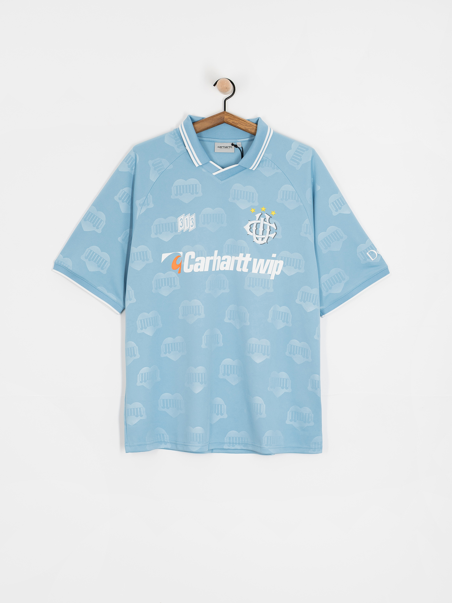 Тениска Carhartt WIP Hartts Football (heart train jacquard/bluebird)