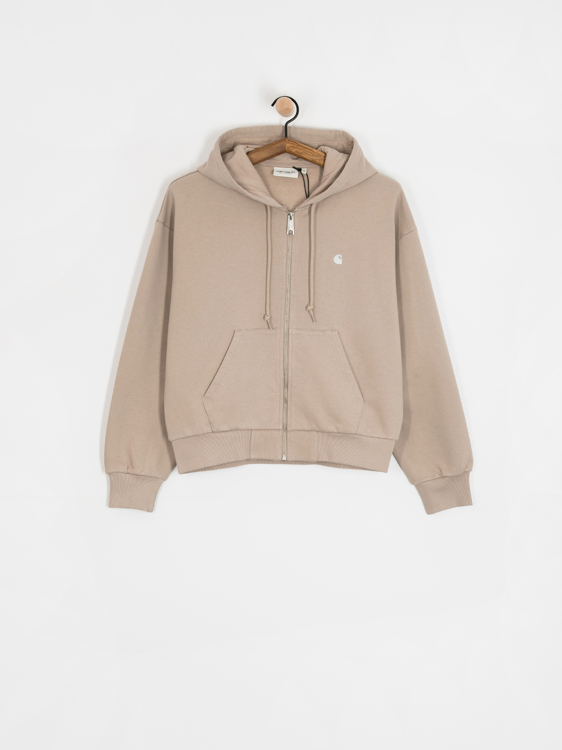Суитшърт с качулка Carhartt WIP Casey ZHD Wmn (dusky beige/silver)