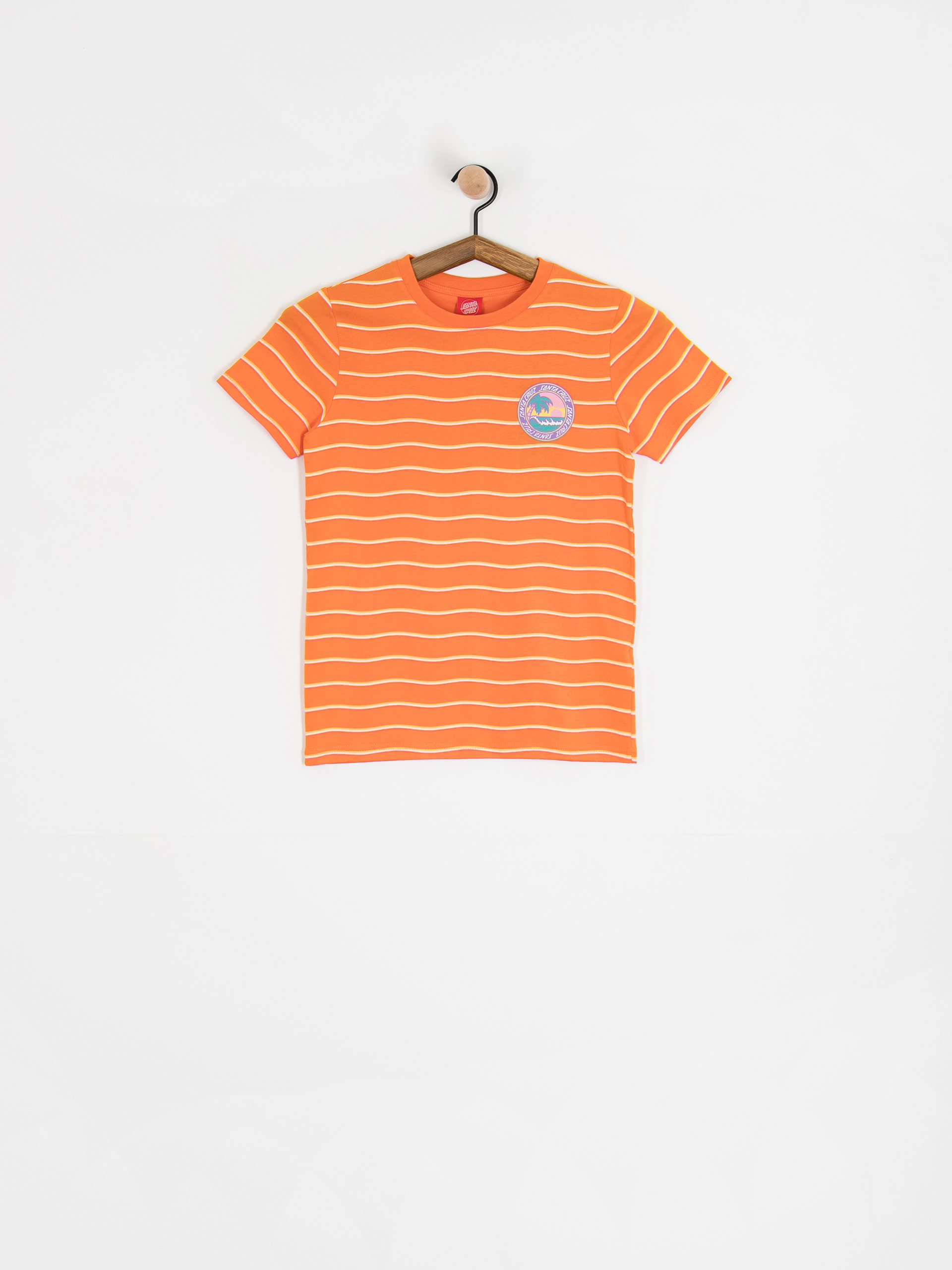 Тениска Santa Cruz Paradise Break JR (apricot wave stripe)