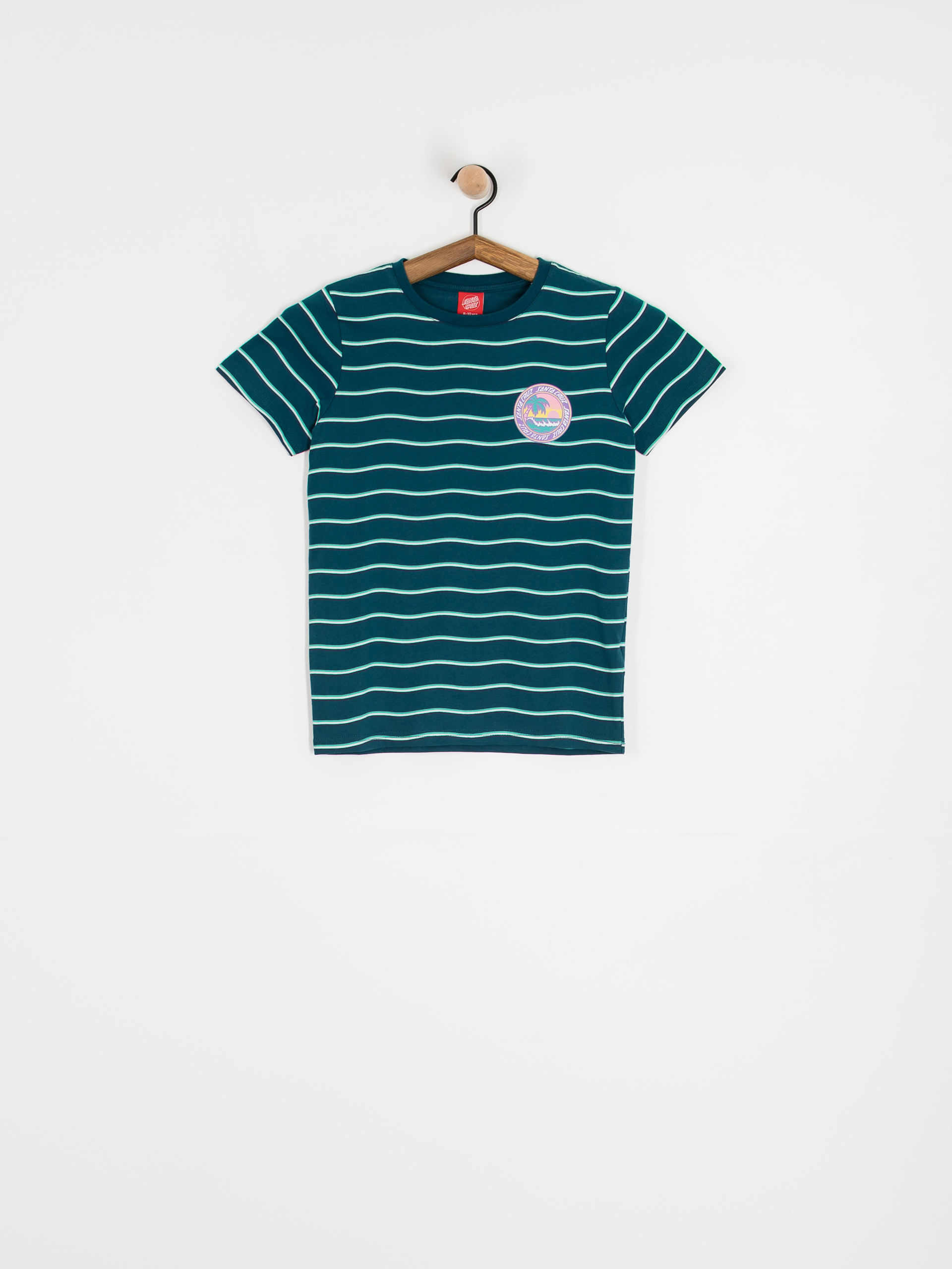 Тениска Santa Cruz Paradise Break JR (tidal teal wave stripe)